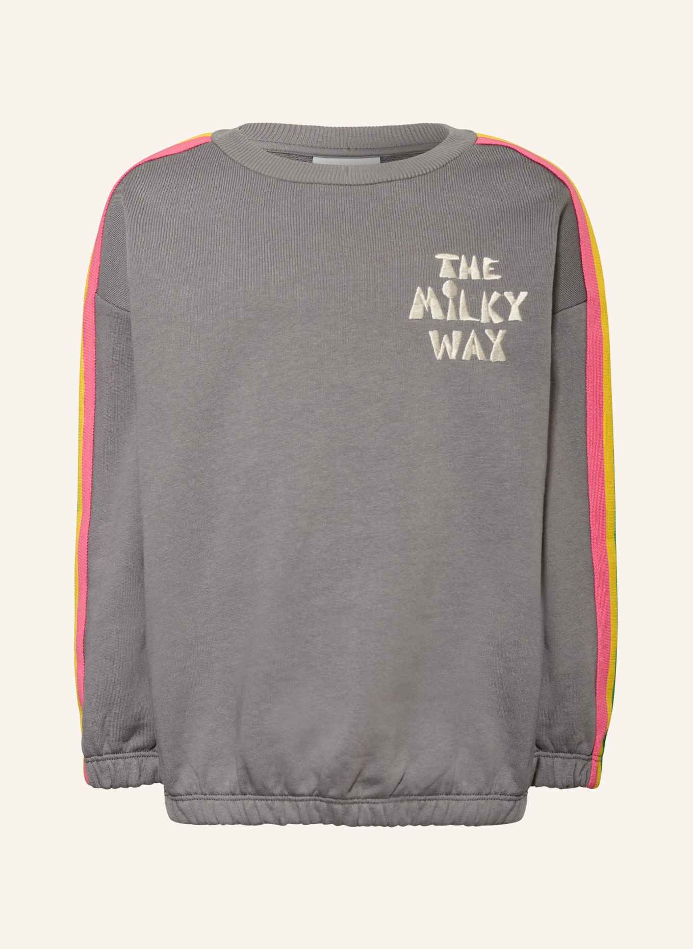 mini rodini Sweatshirt: GRAU / CREME / PINK