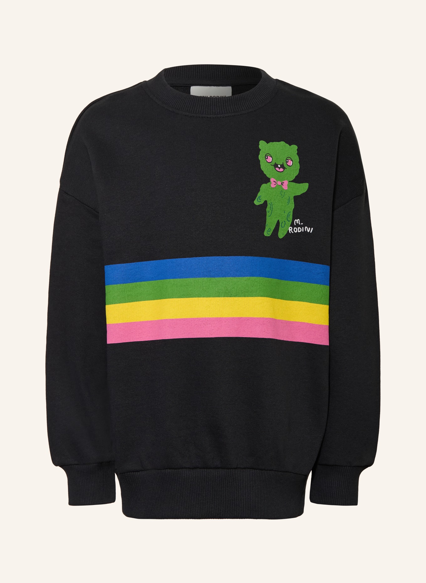 mini rodini Sweatshirt: SCHWARZ / GRÜN / BLAU
