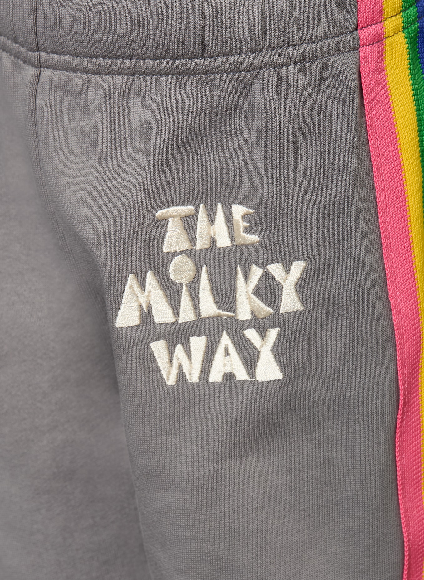 mini rodini Sweatpants: GRAU / CREME / PINK