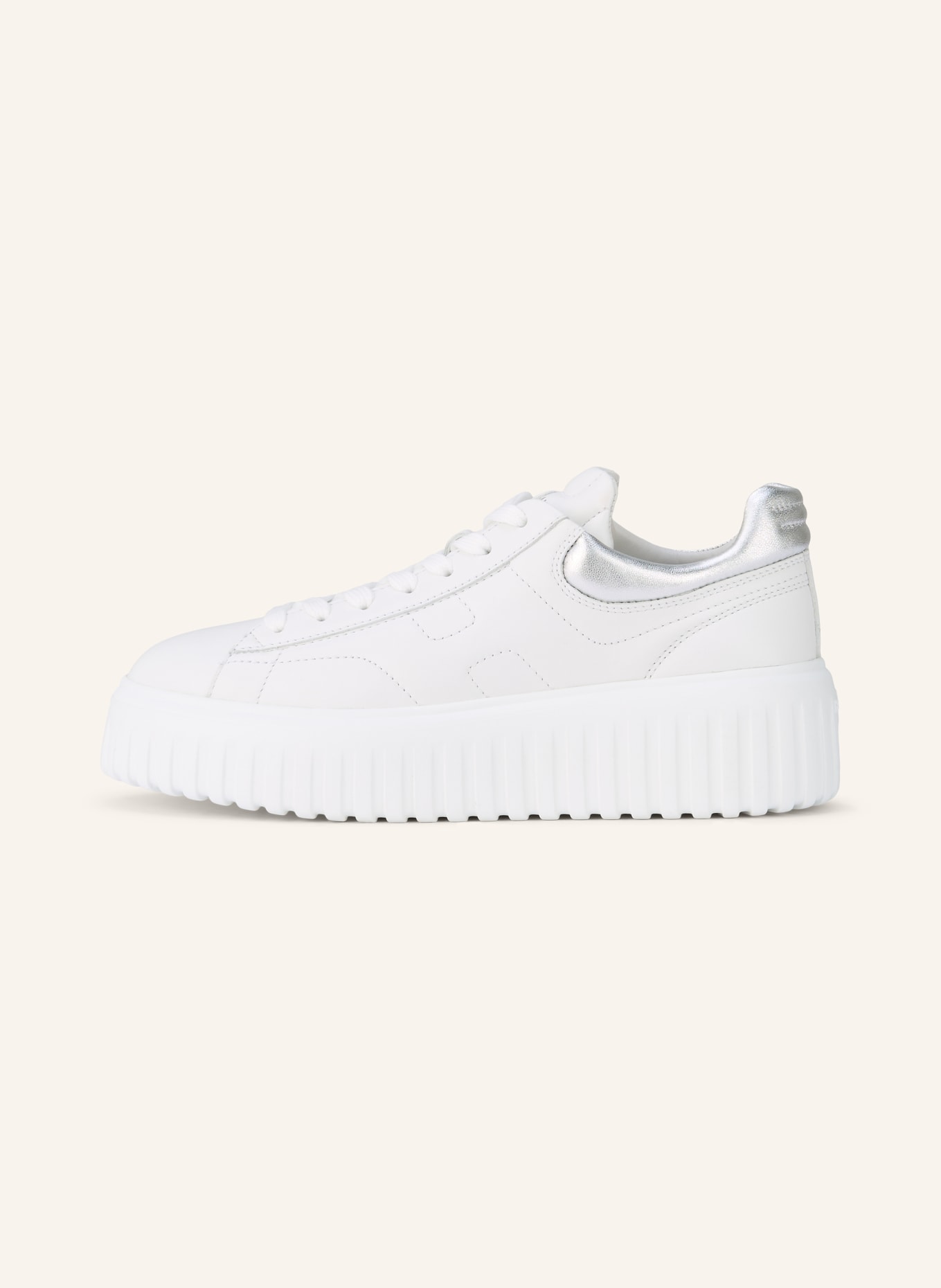 HOGAN Sneaker H-STRIPES: WHITE / SILVER