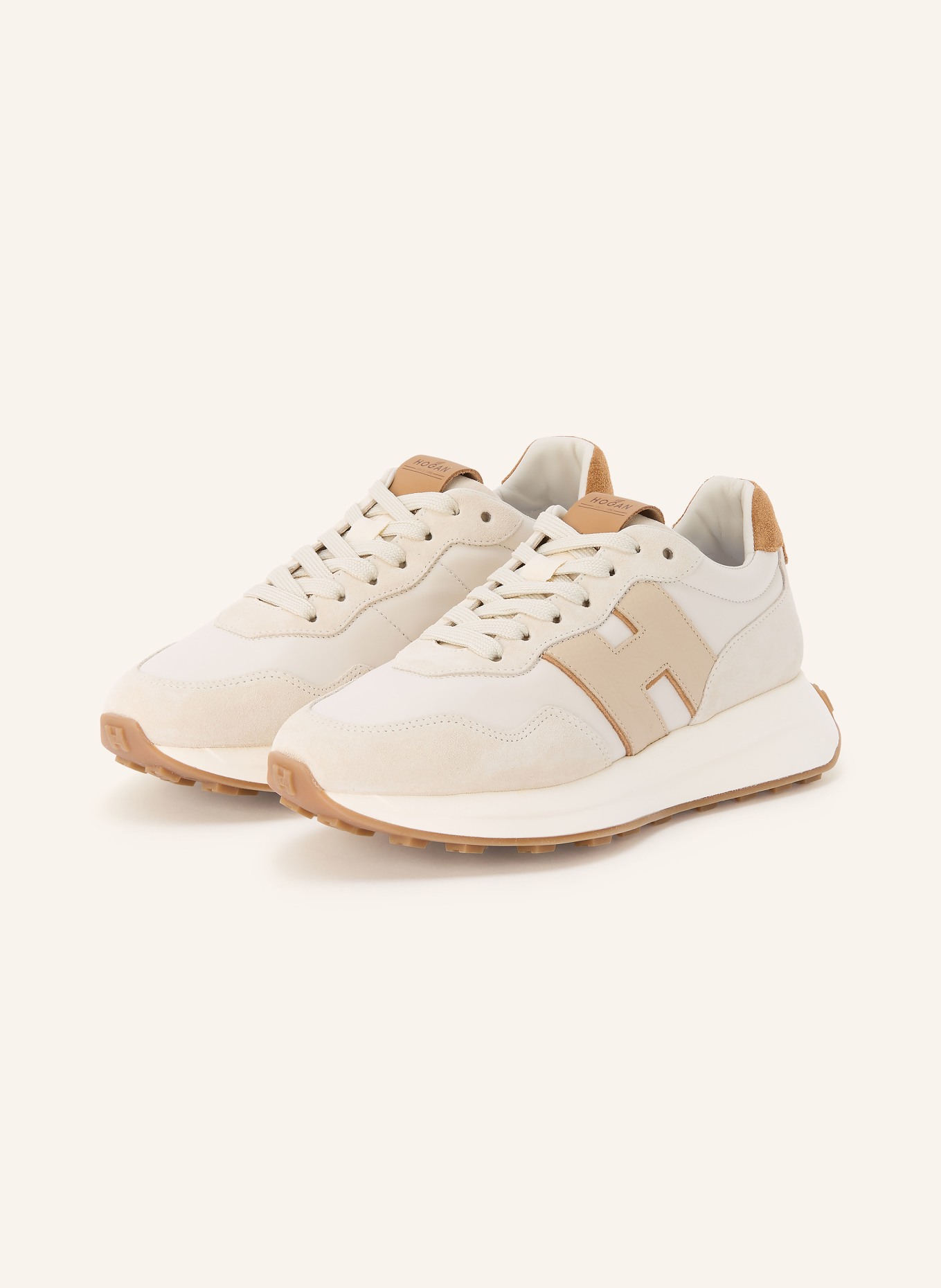 HOGAN Sneaker H641: CREAM / COGNAC / BEIGE
