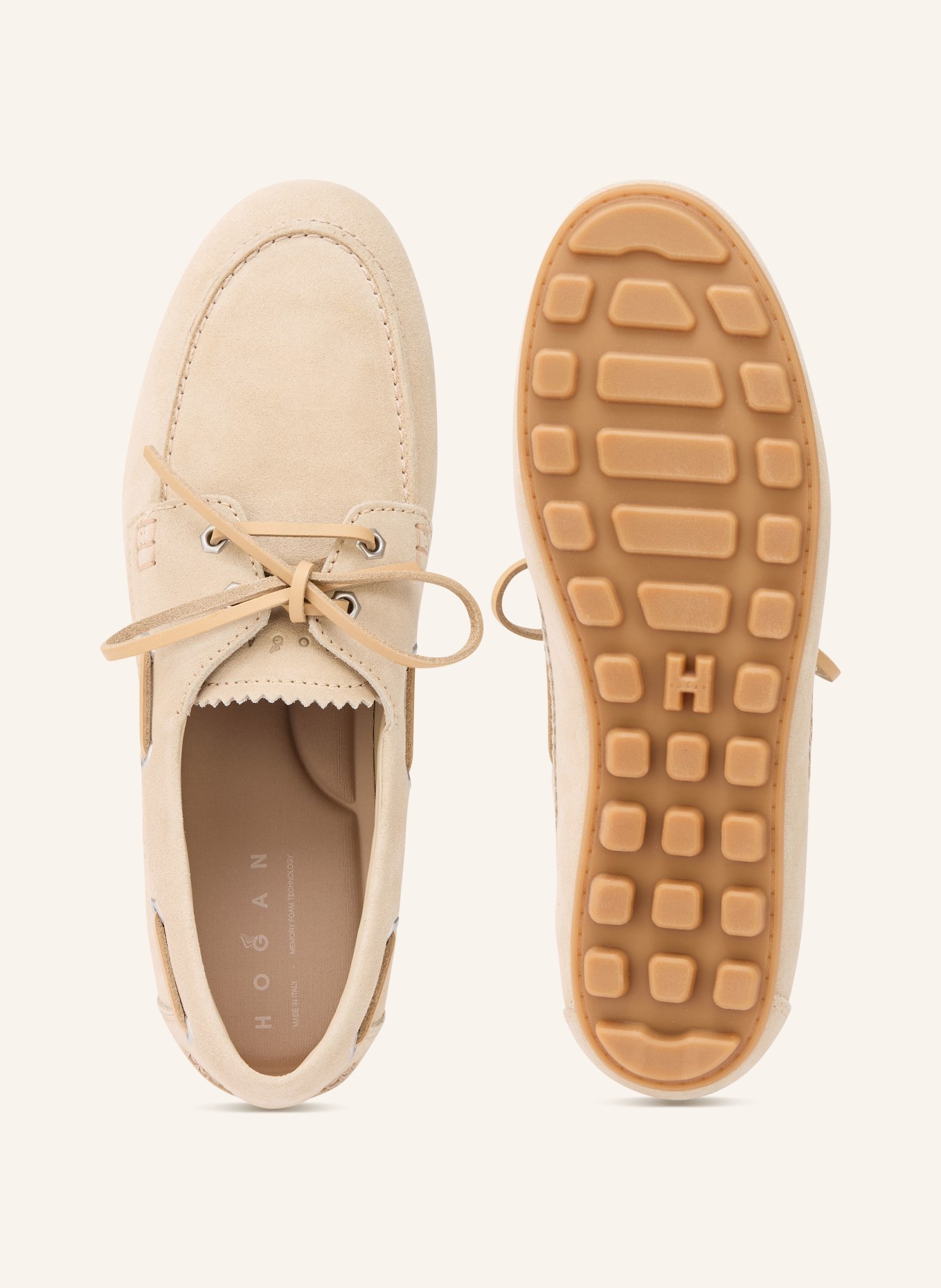 HOGAN Boat shoes H693 BARCA: BEIGE