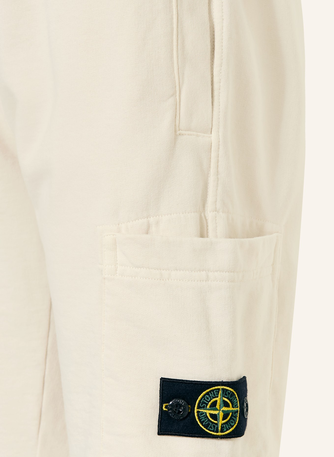 STONE ISLAND JUNIOR Sweatshorts: ECRU / SCHWARZ