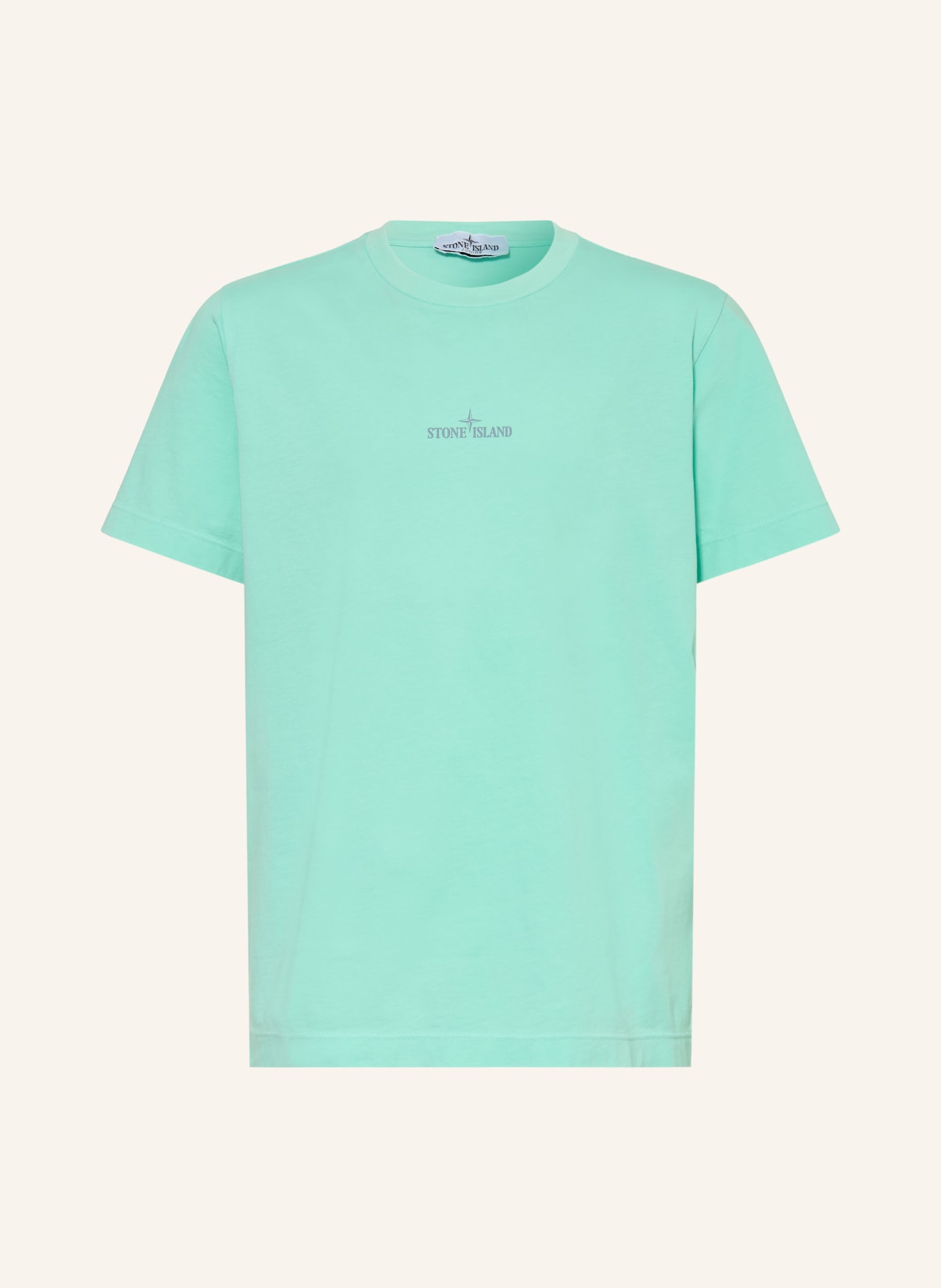 STONE ISLAND JUNIOR T-Shirt: TÜRKIS / ECRU / GRAU