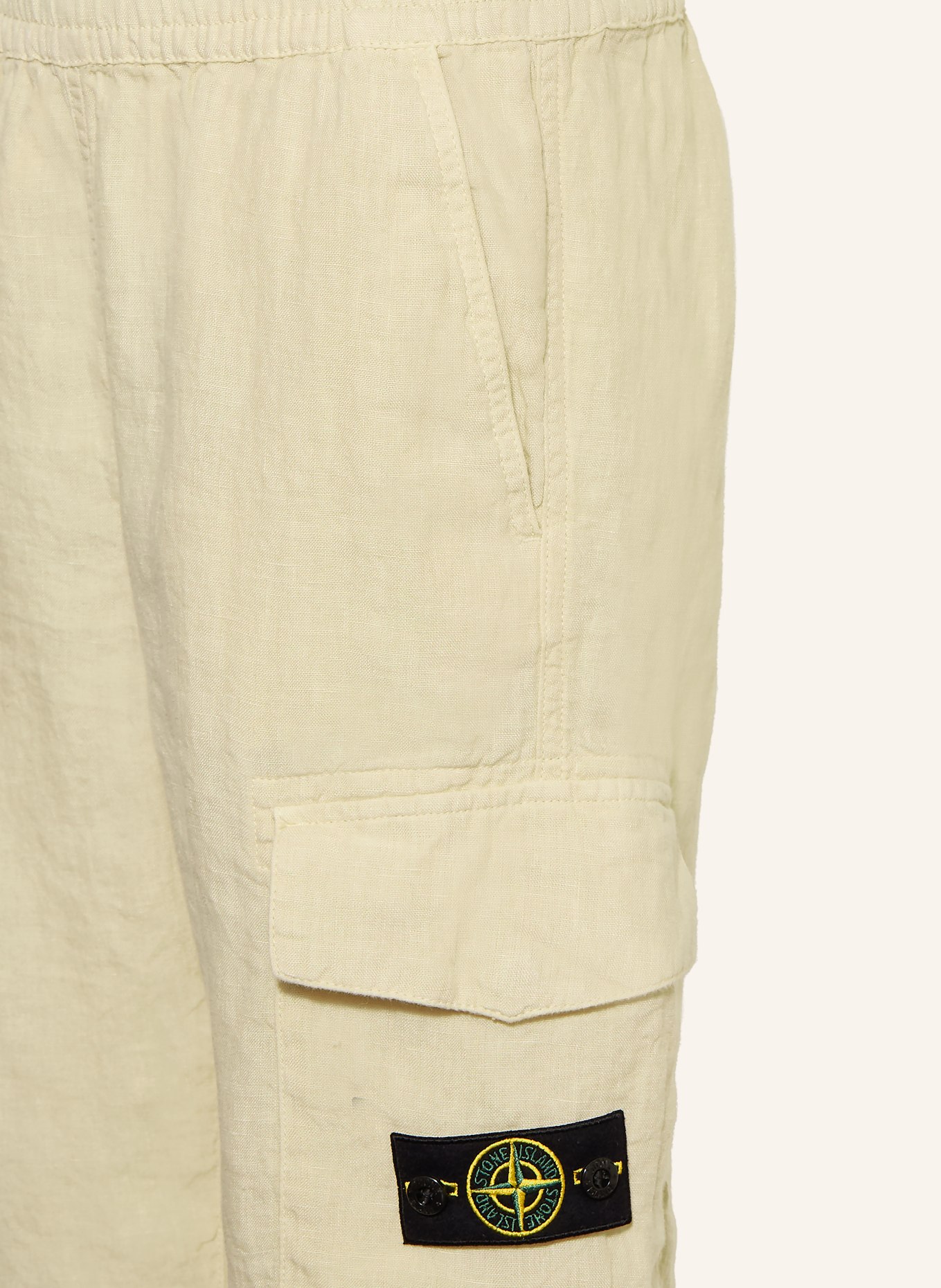 STONE ISLAND JUNIOR Cargoshorts Regular Fit aus Leinen: BEIGE