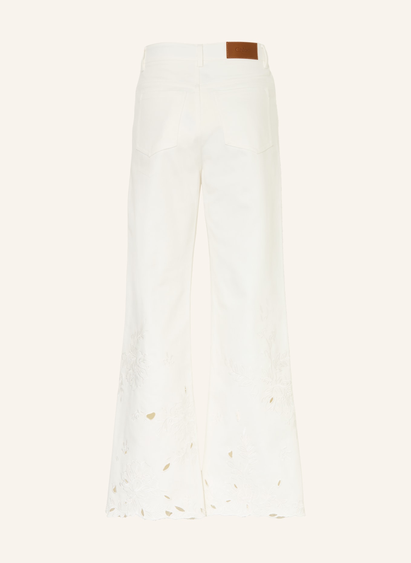 Chloé Hose mit Lochspitze: WEISS