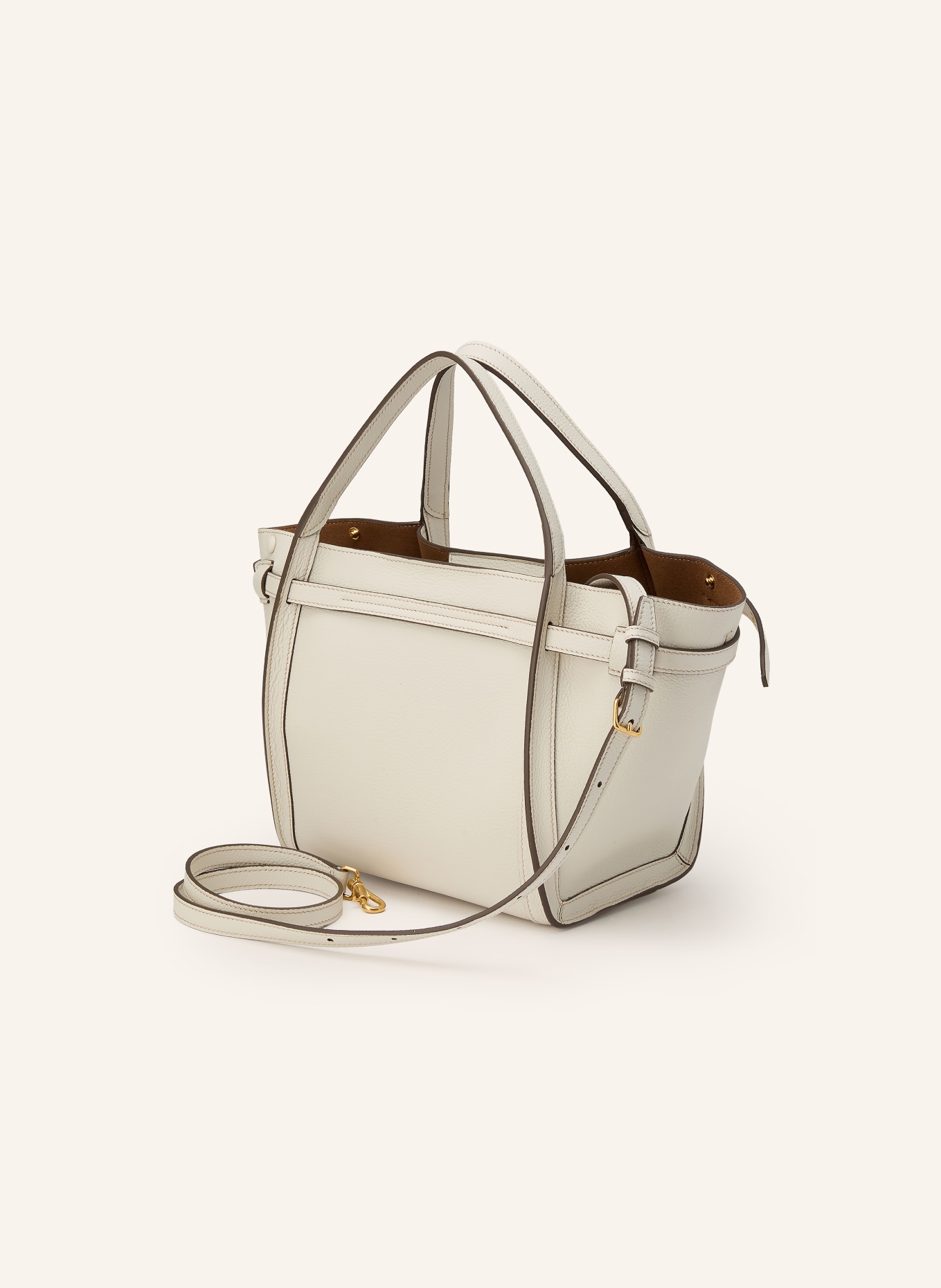 TOD'S Shopper TIM SMALL: CREME / GOLD
