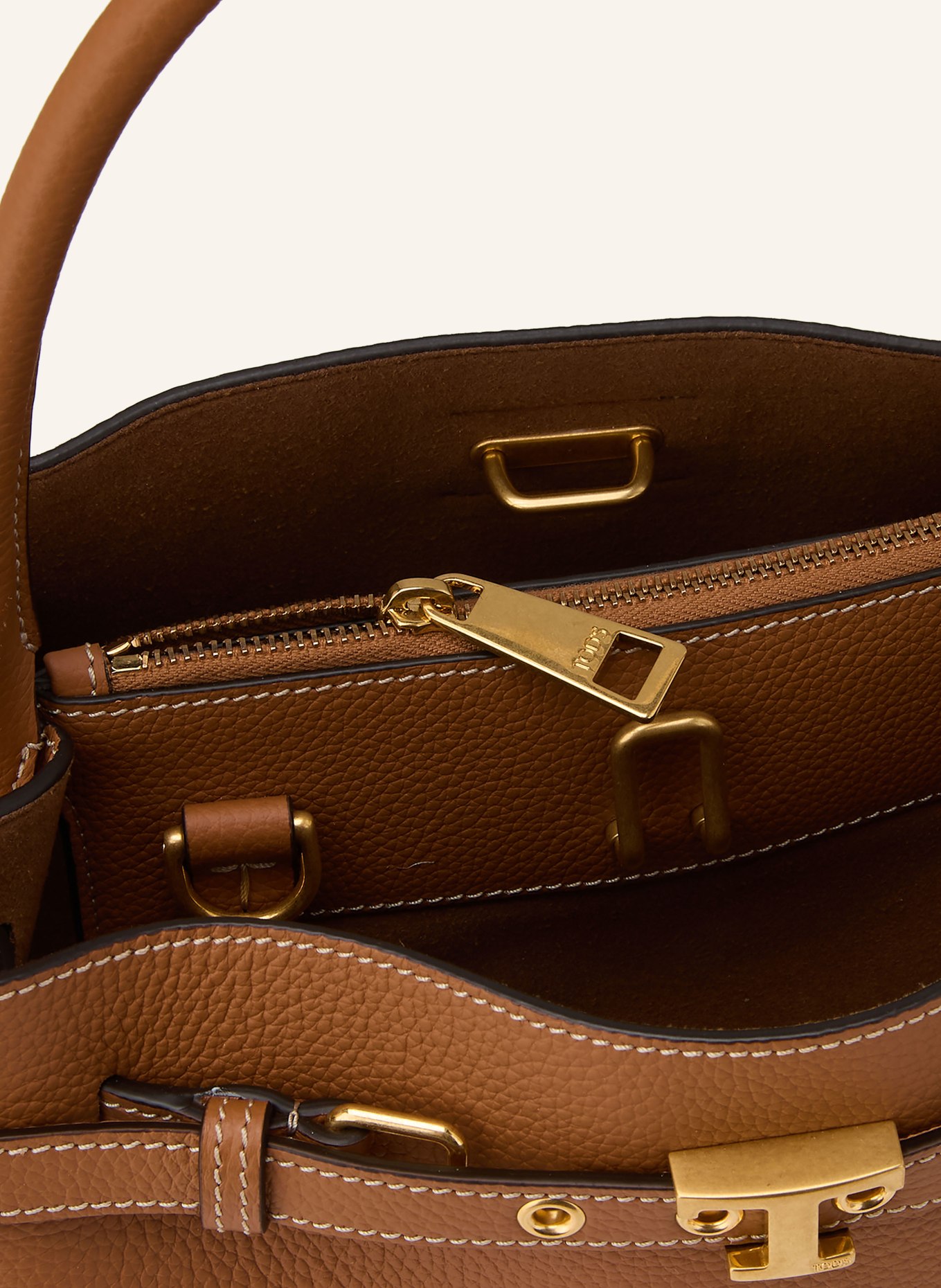 TOD'S Handtasche TIM: BRAUN / GOLD