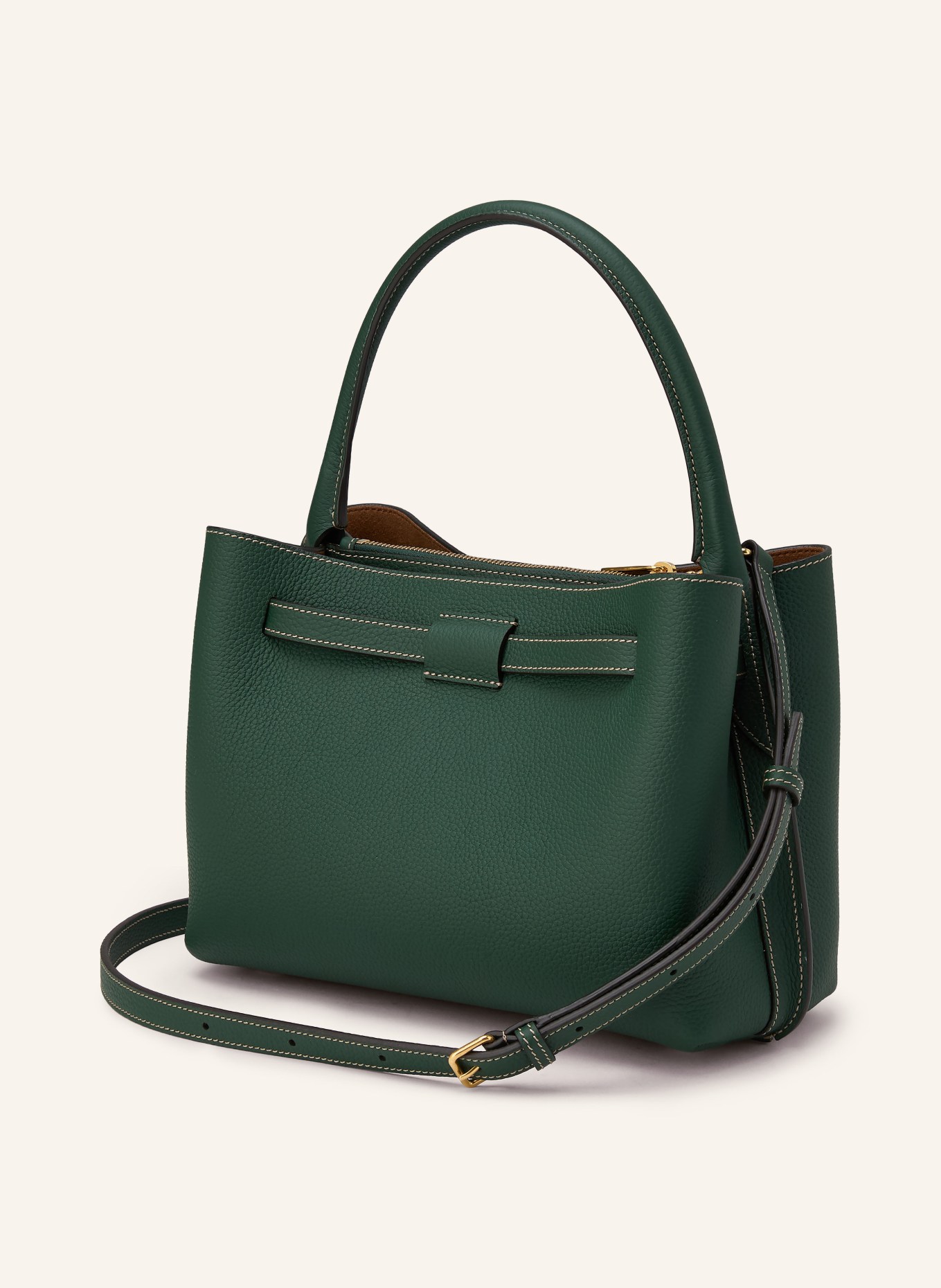 TOD'S Handtasche TIM: DUNKELGRÜN / GOLD