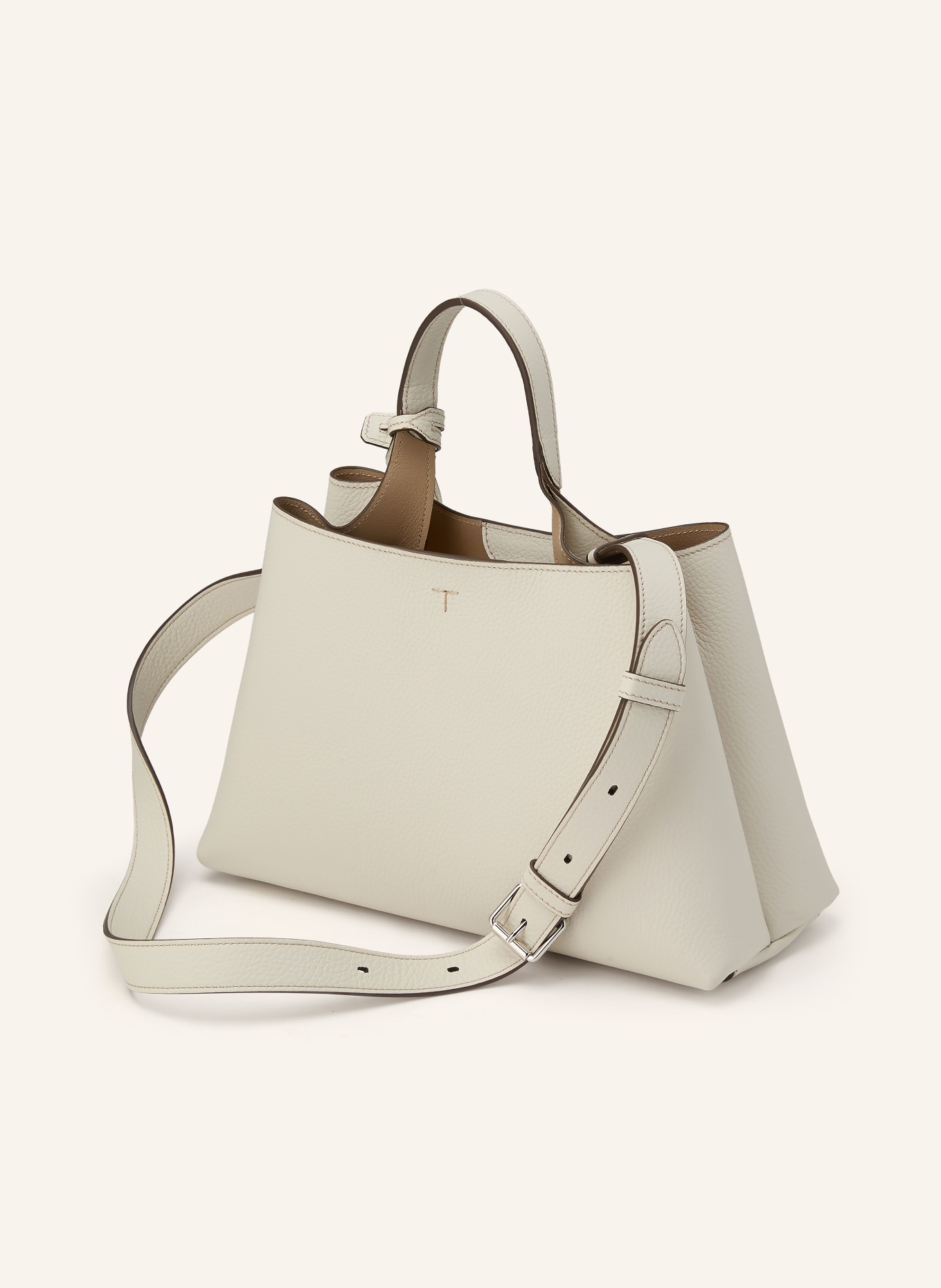 TOD'S SMALL handbag: WHITE / SILVER