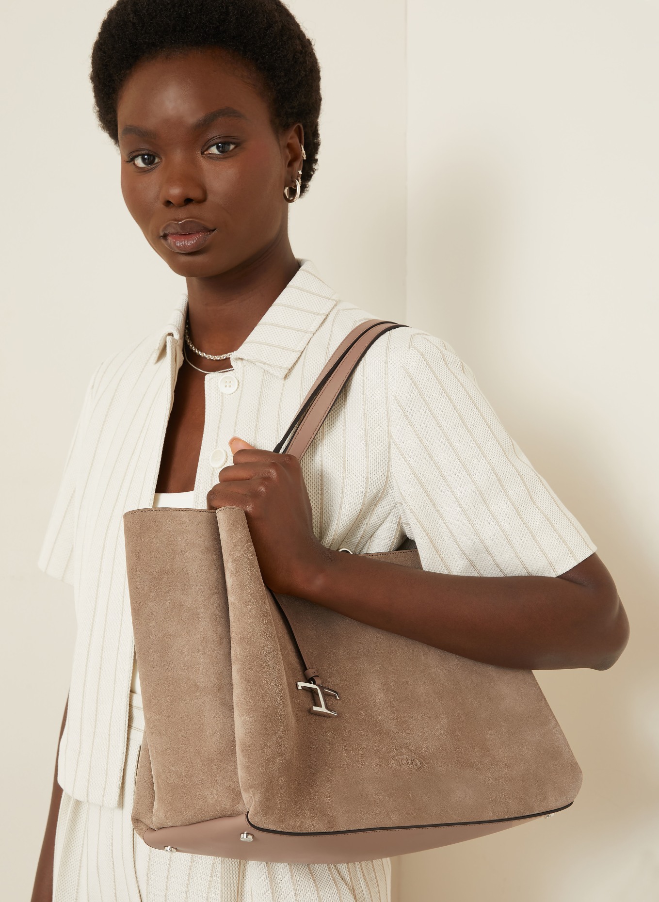 TOD'S SMALL handbag: LIGHT BROWN