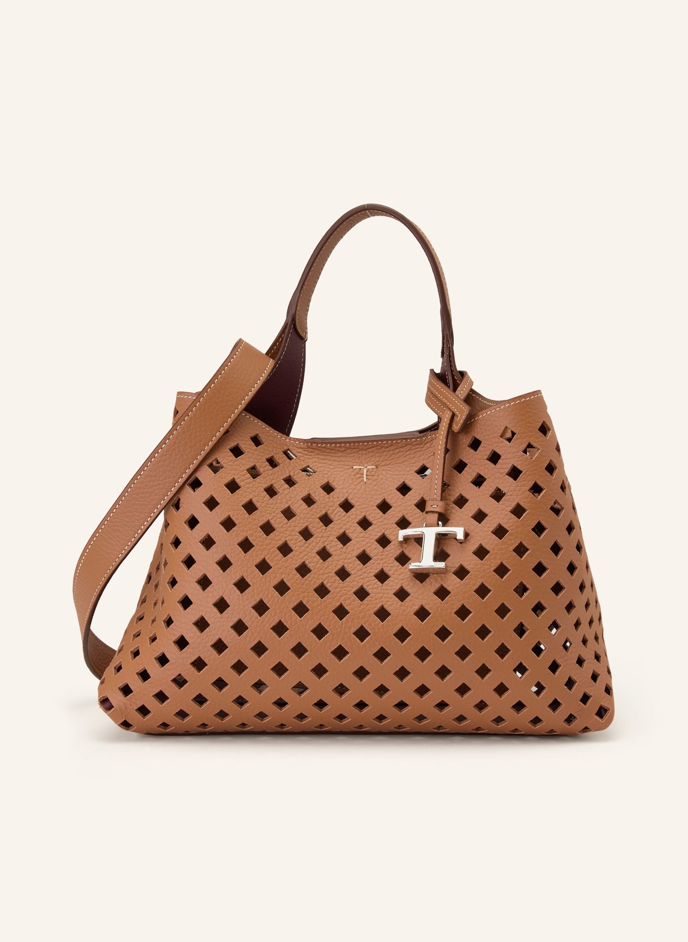 TOD'S Sac à main SMALL: MARRON / ARGENT