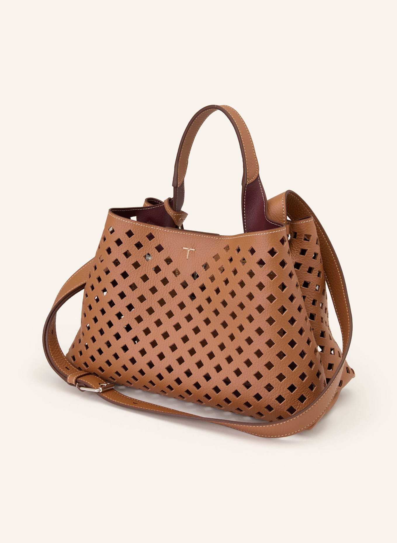 TOD'S Sac à main SMALL: MARRON / ARGENT