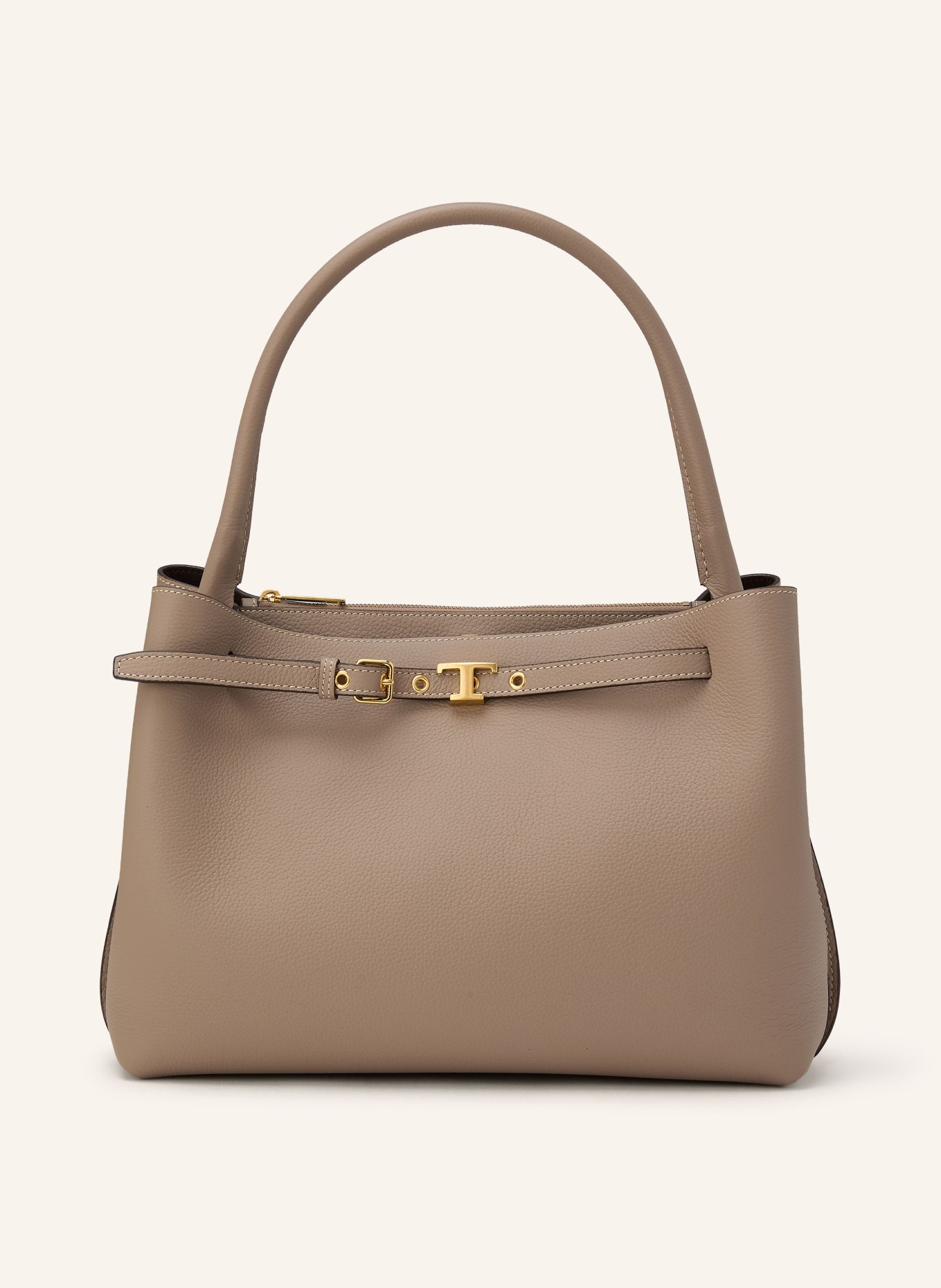 TOD'S Handtasche TIM TOP: TAUPE / GOLD