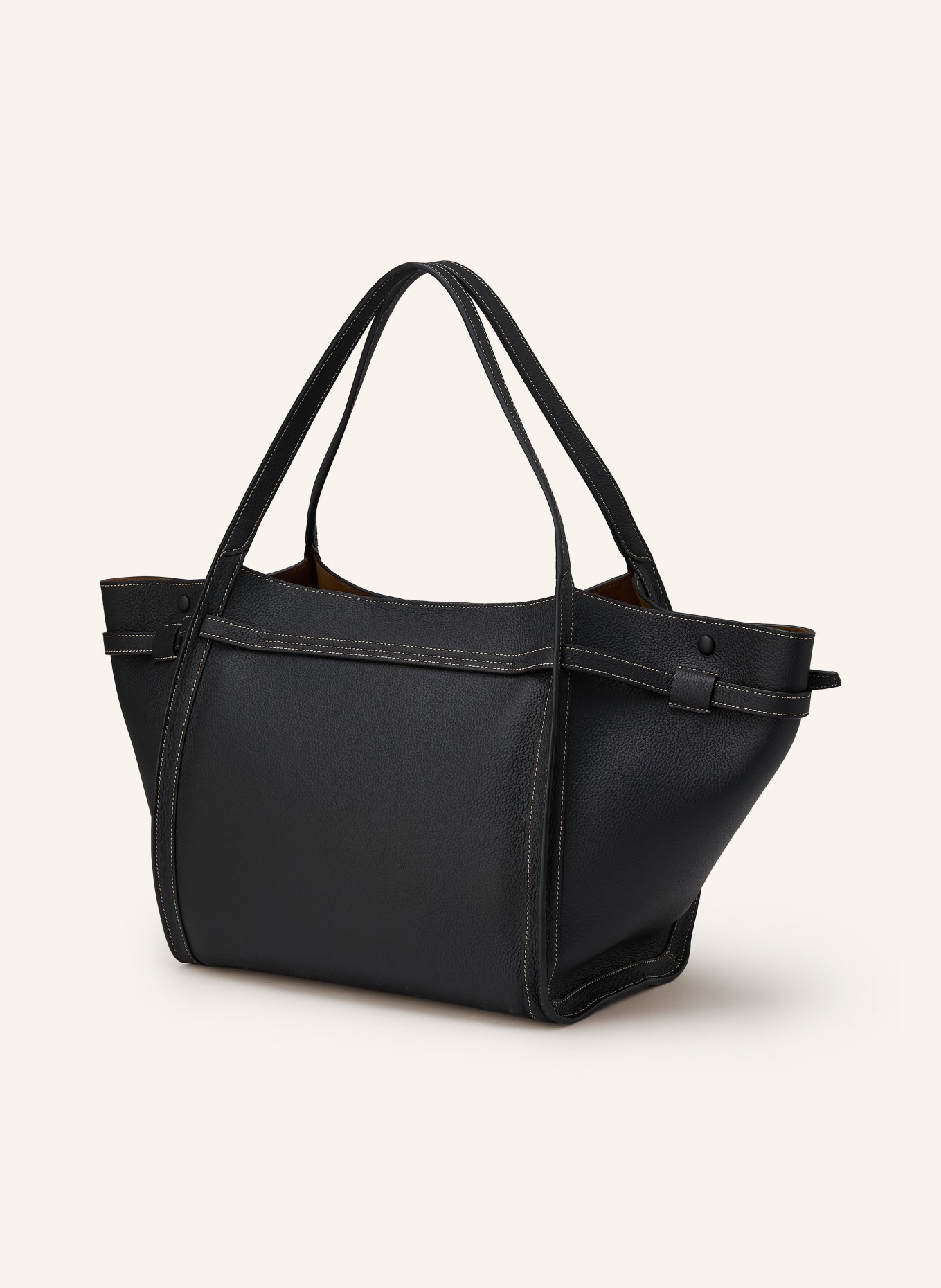 TOD'S Shopper MEDIUM: SCHWARZ / GOLD