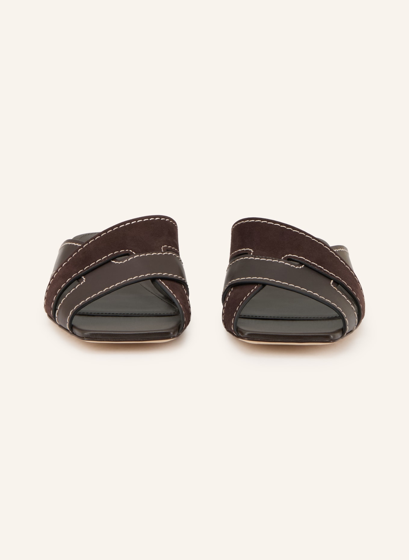 TOD'S klapki: CIEMNOBRĄZOWY