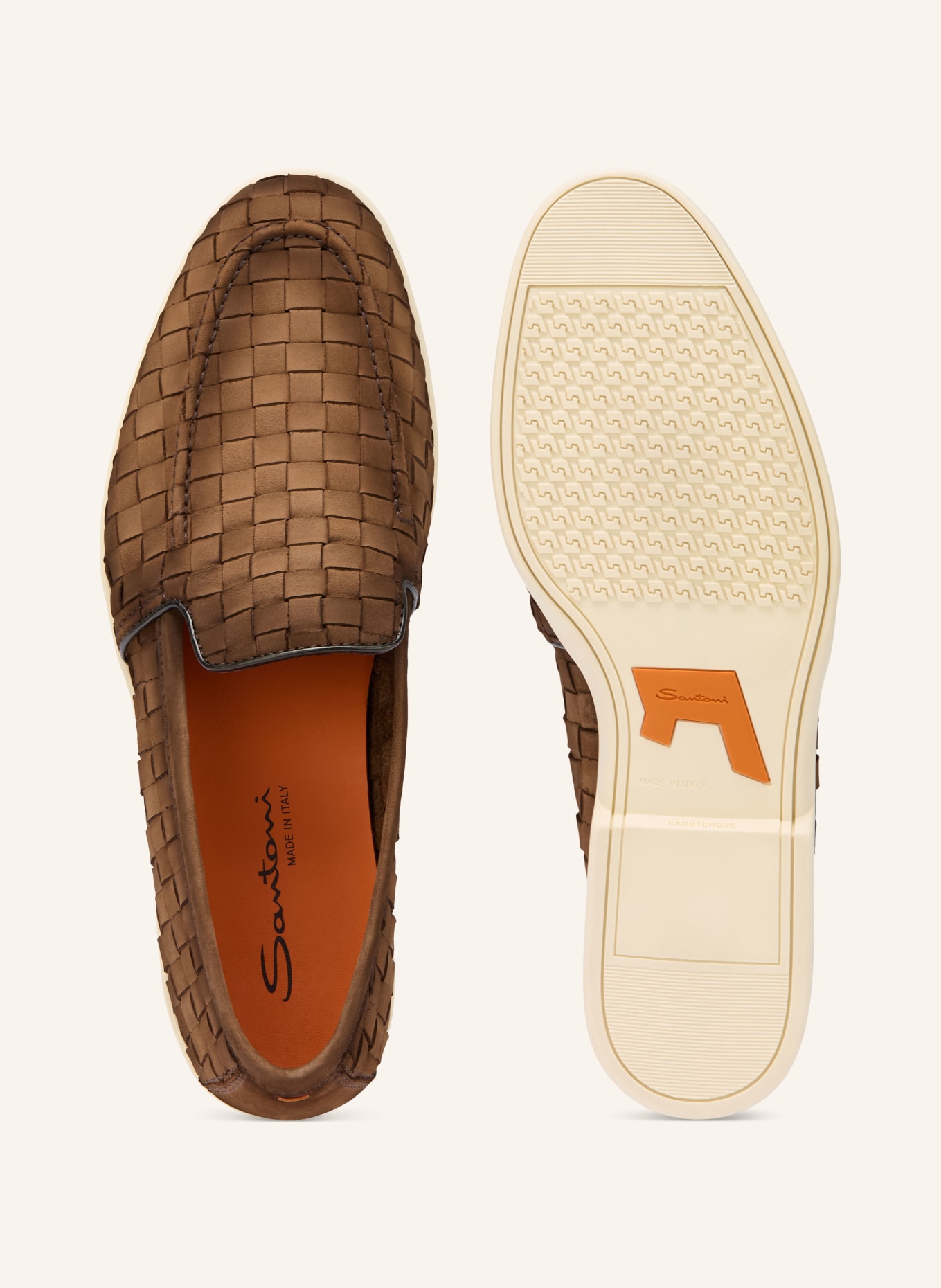 Santoni Slippers MALIBUDAMA: MARRON FONCÉ