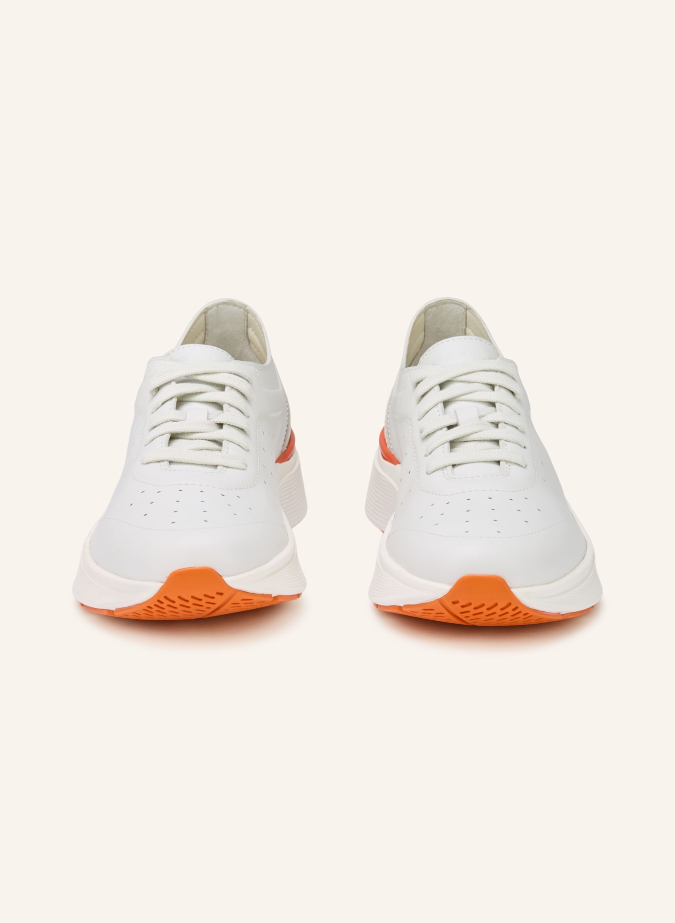 Santoni Sneakersy BOUNCE: BIAŁY / JASNOCZARY / POMARAŃCZOWY