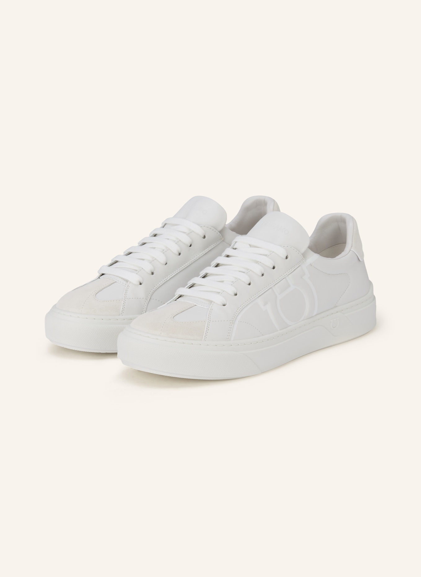 FERRAGAMO GANCINI sneakers: WHITE