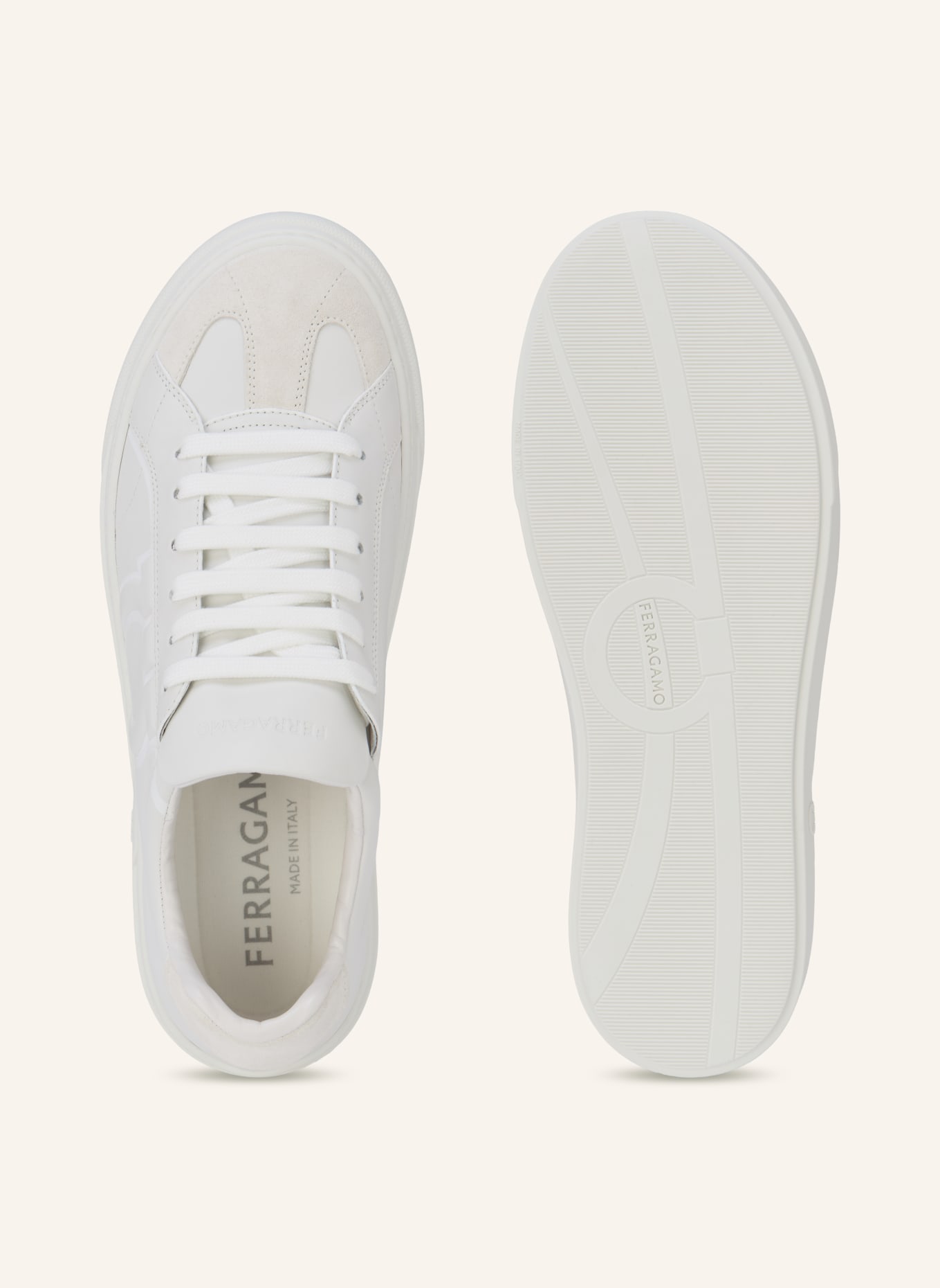 FERRAGAMO GANCINI sneakers: WHITE