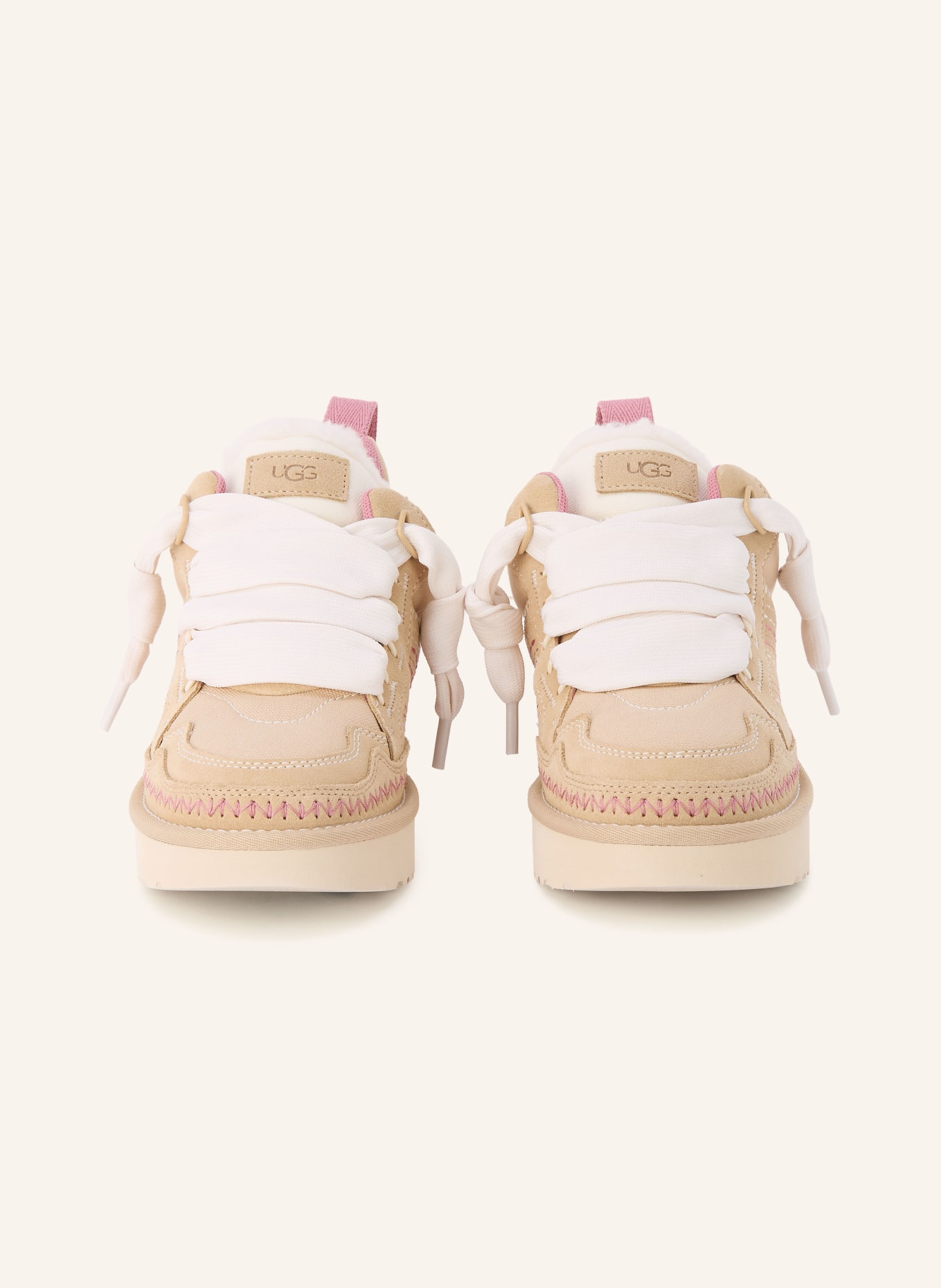 UGG Sneaker LOWMEL MEADOW: BEIGE / ROSA / WEISS