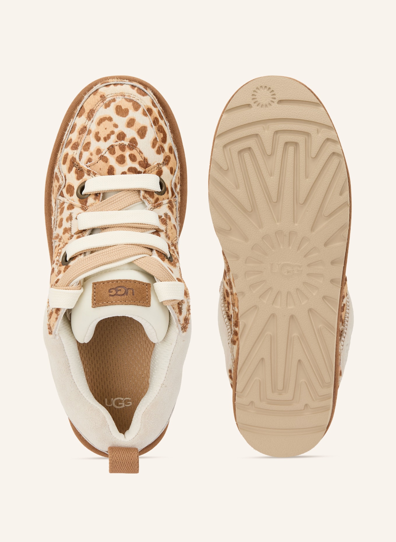 UGG Tenisky LOWMEL PLAINS: SVĚTLE HNĚDÁ / KOŇAKOVÁ / HNĚDÁ