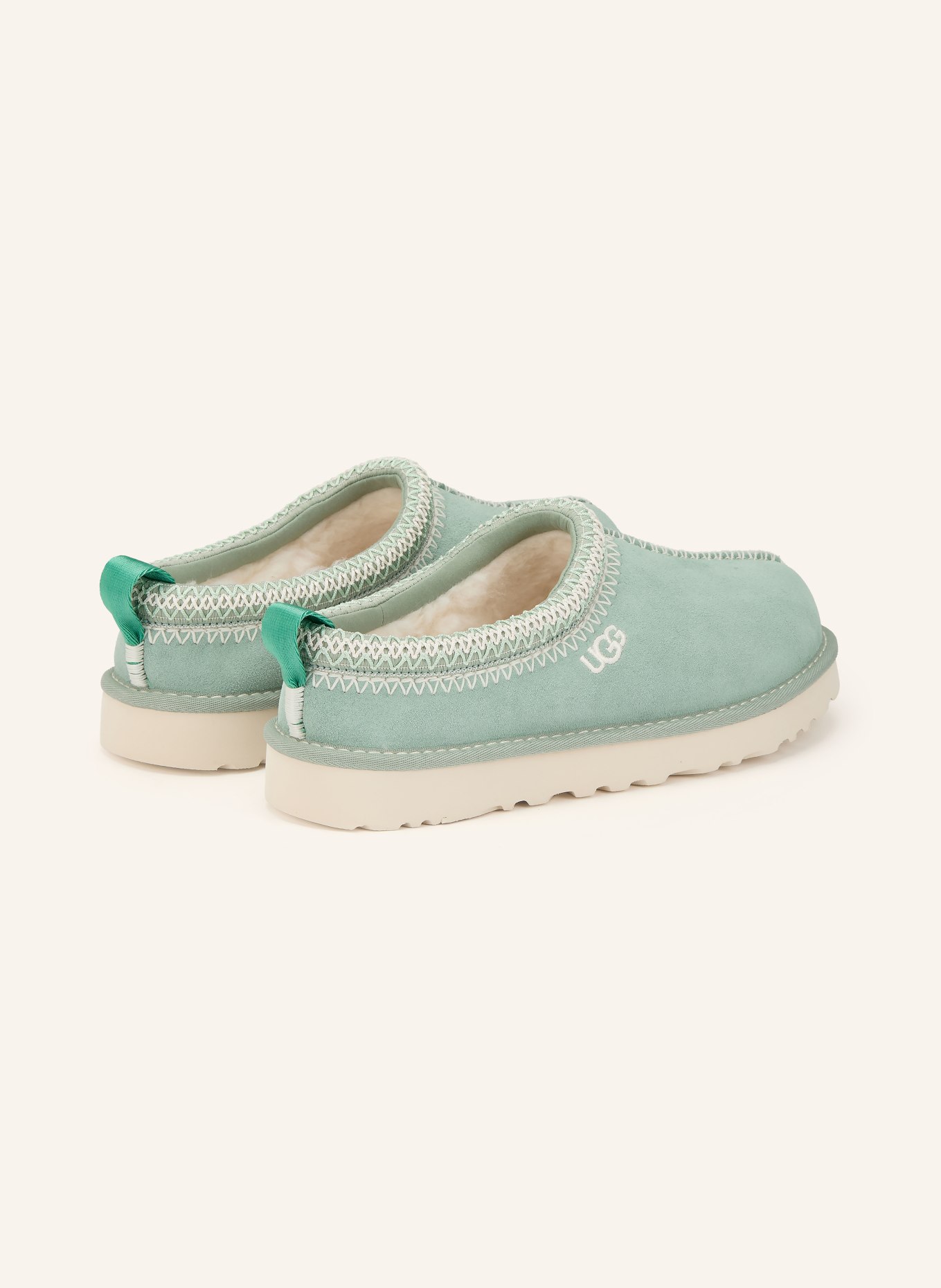 UGG TASMAN MEADOW ACCENT mules: MINT / WHITE