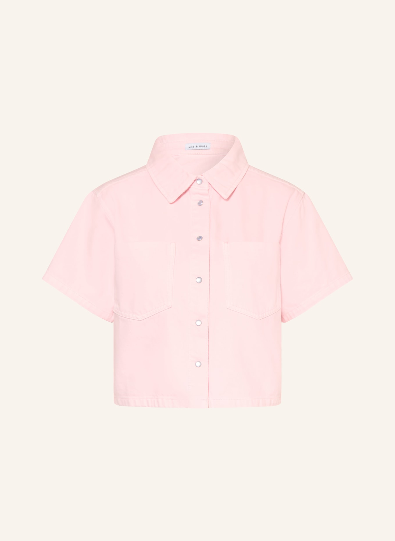 MRS & HUGS Jeansbluse: WEISS