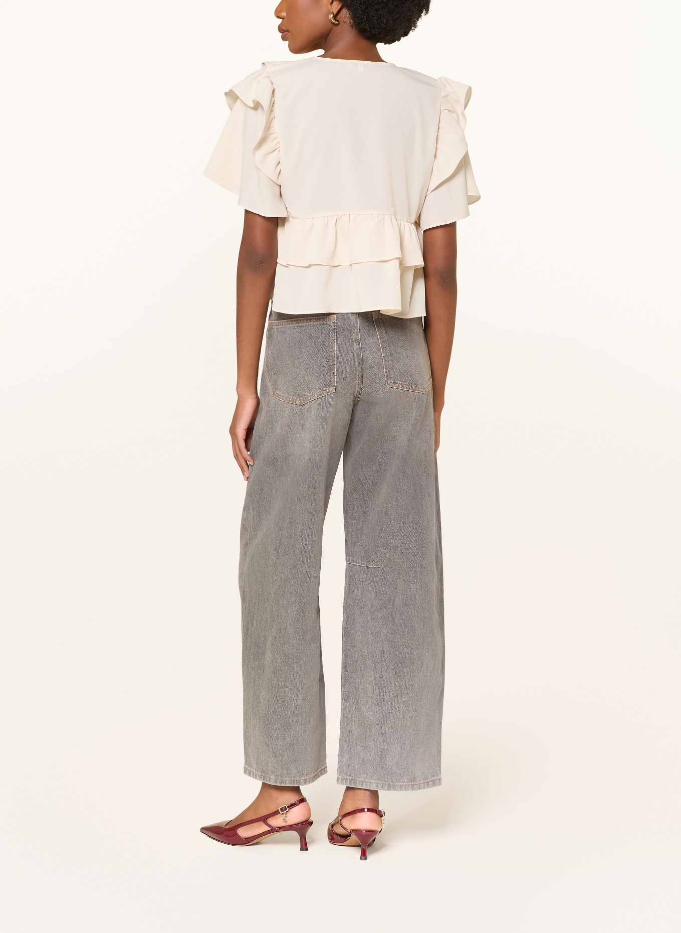 MRS & HUGS Wide Leg Jeans: GREY