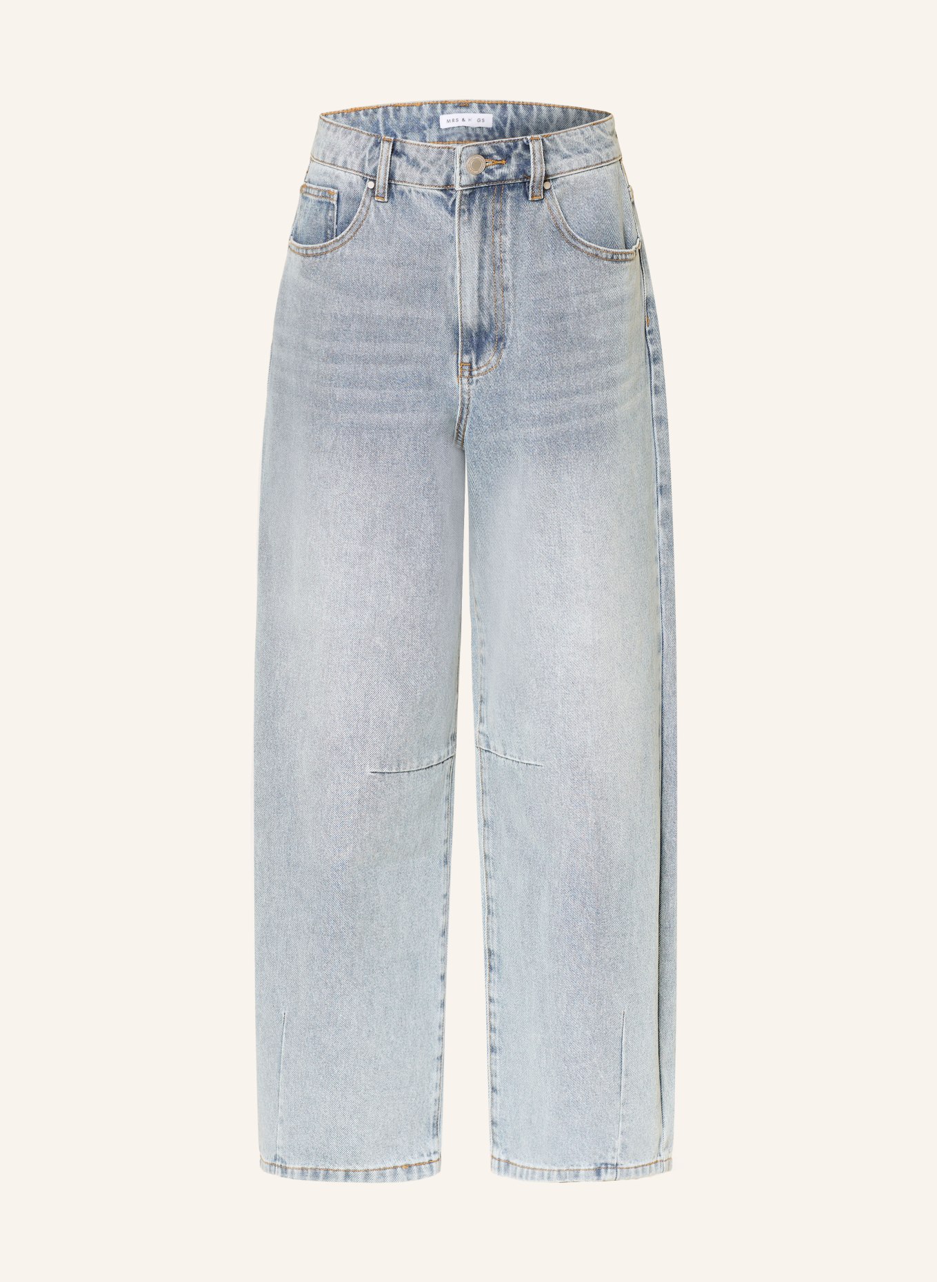 MRS & HUGS Wide Leg Jeans: MID BLUE