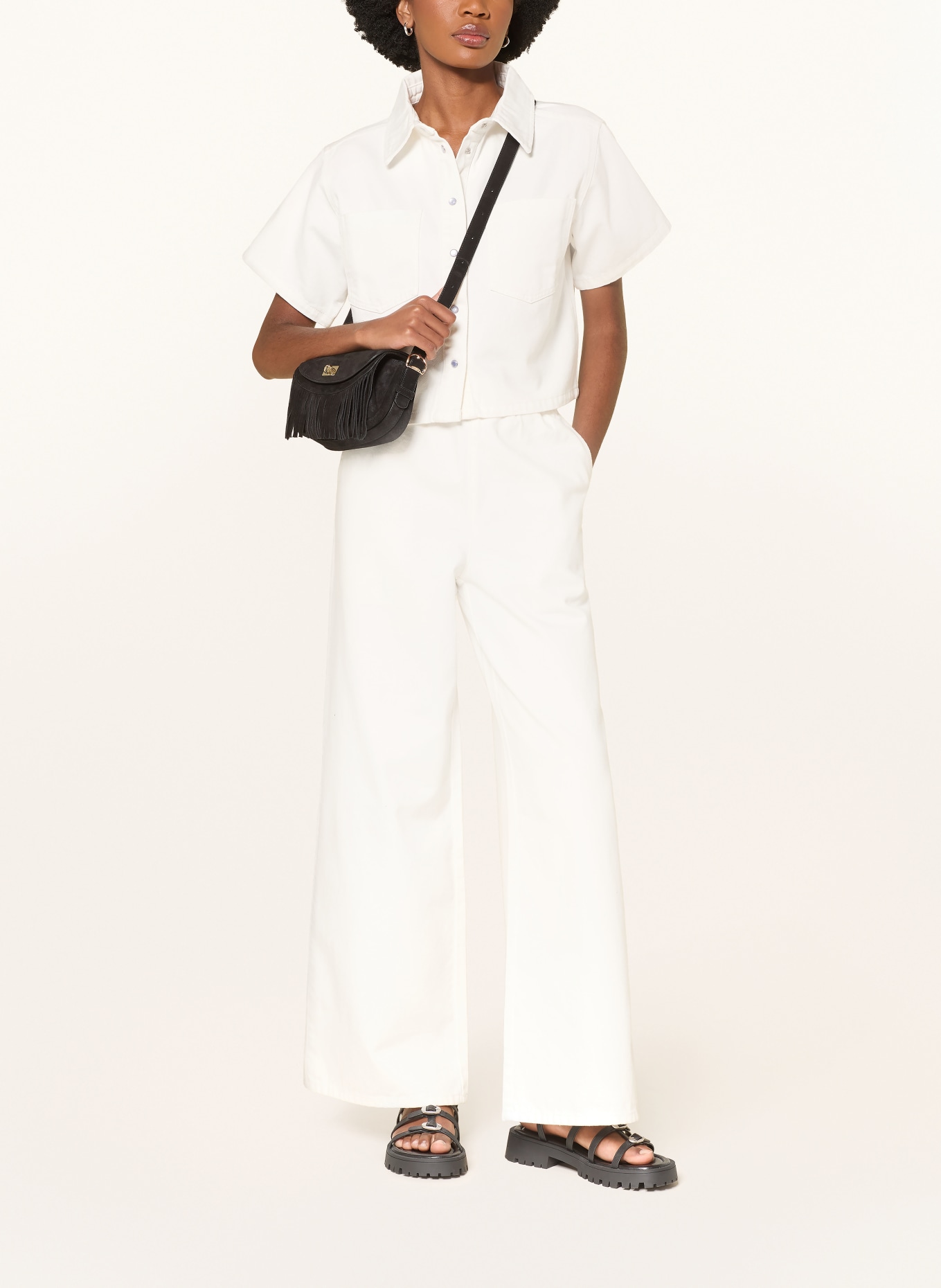 MRS & HUGS Marlenehose: WEISS