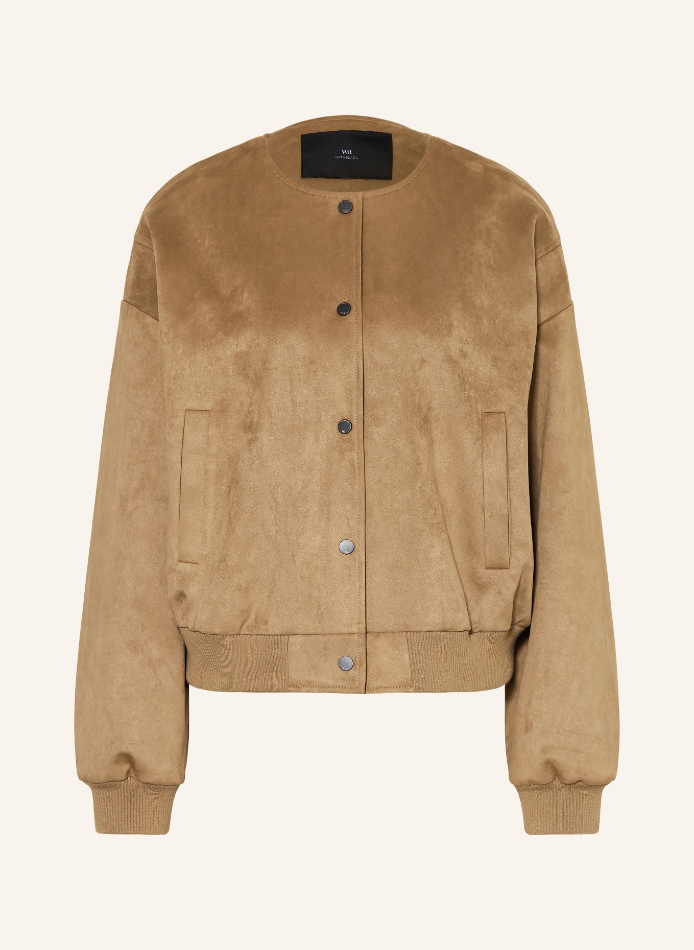 WITHBLACK FREYA leather-look blouson: CAMEL