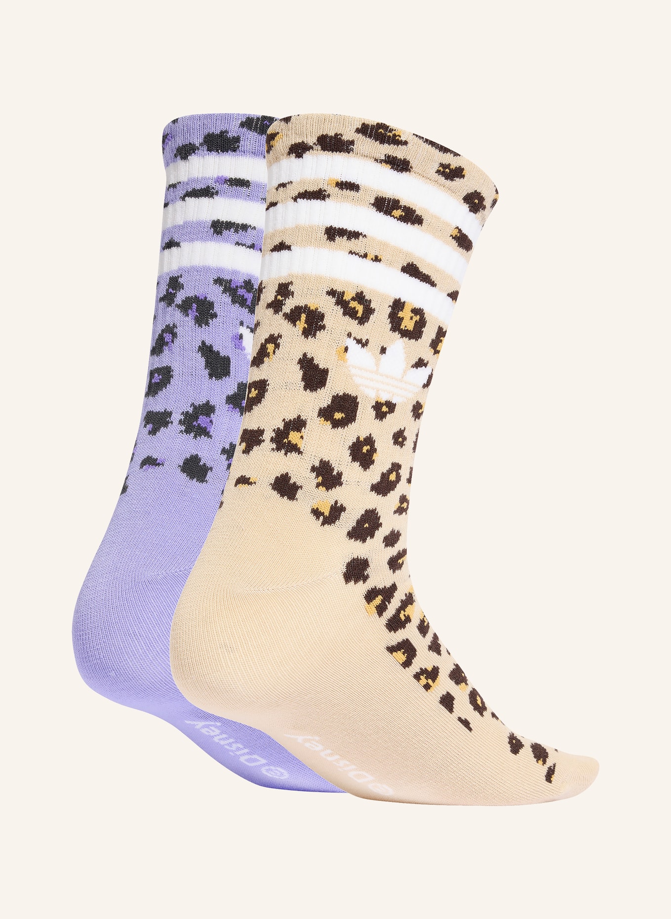 adidas Originals Balení 2 párů ponožek DISNEY CHEETAH GIRLS CREW: SVĚTLE FIALOVÁ / BÍLÁ / ČERNÁ