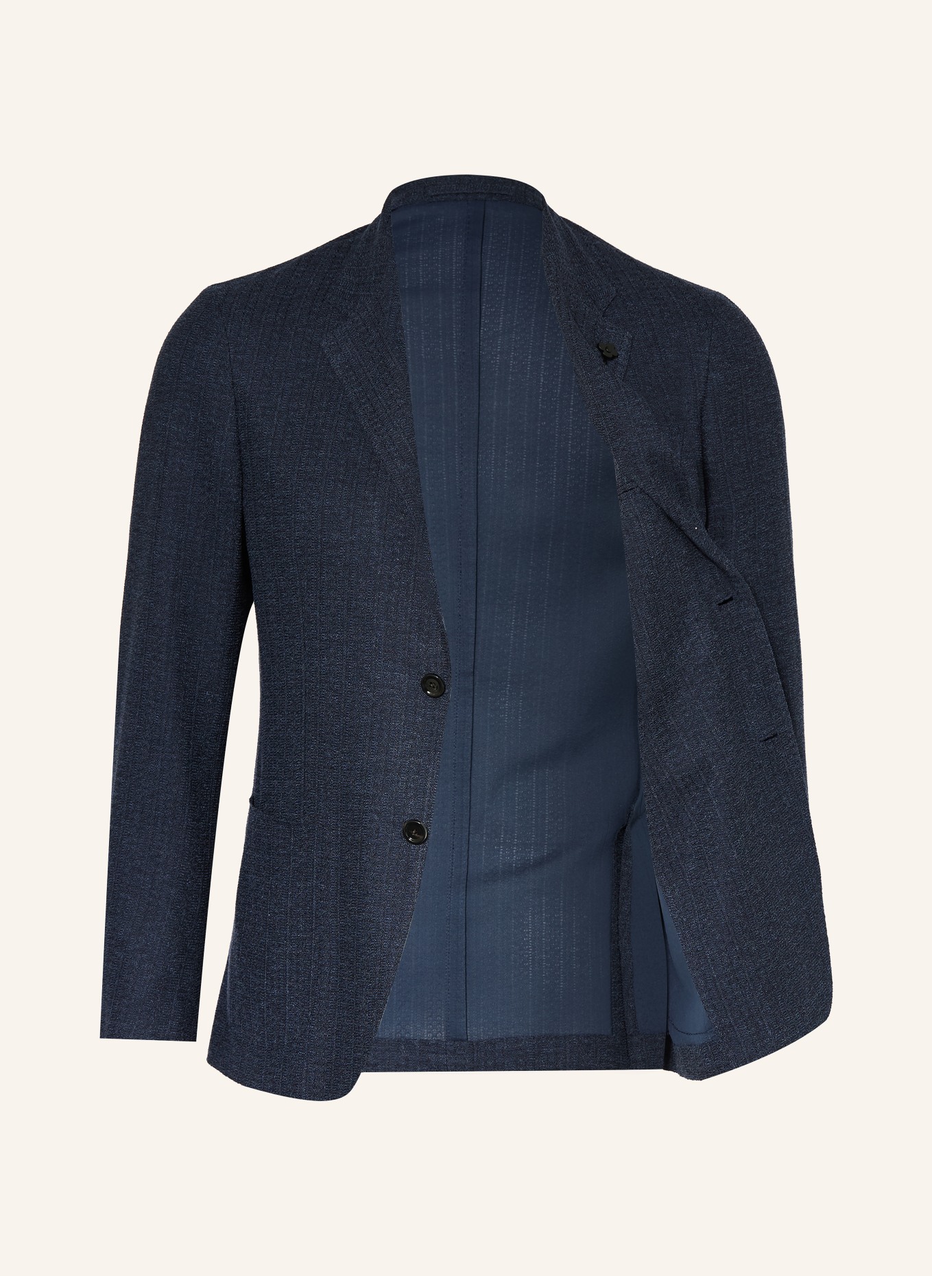 LARDINI Stricksakko Extra Slim Fit: DUNKELBLAU