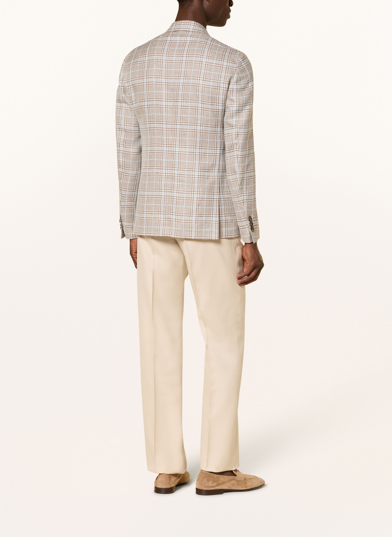 LARDINI Marynarka Extra Slim Fit: BEŻOWY / SZAROBRĄZOWY / JASNONIEBIESKI