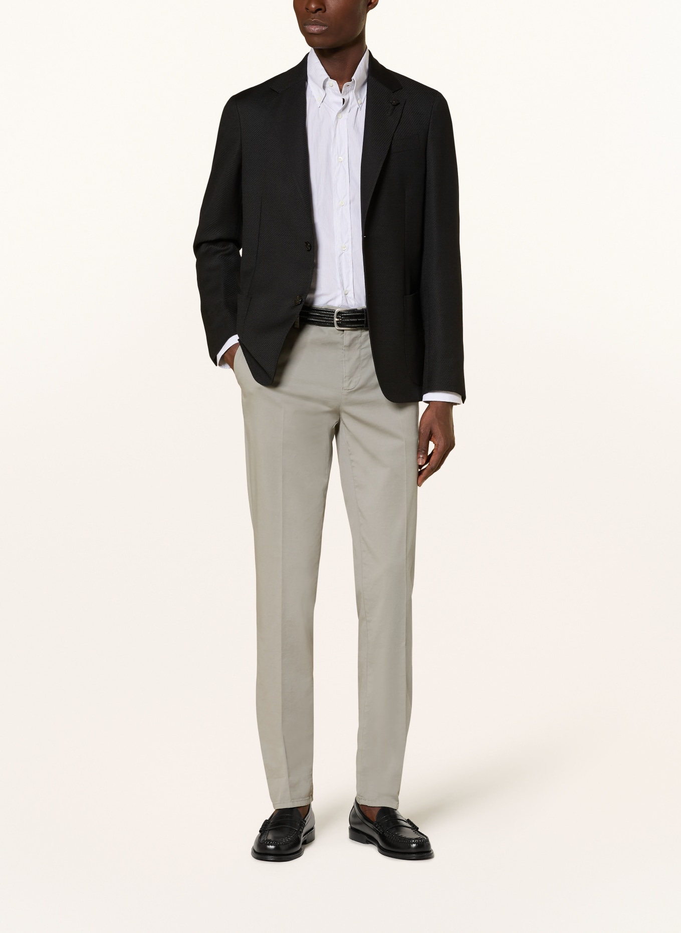 LARDINI Extra slim fit jacket: BLACK