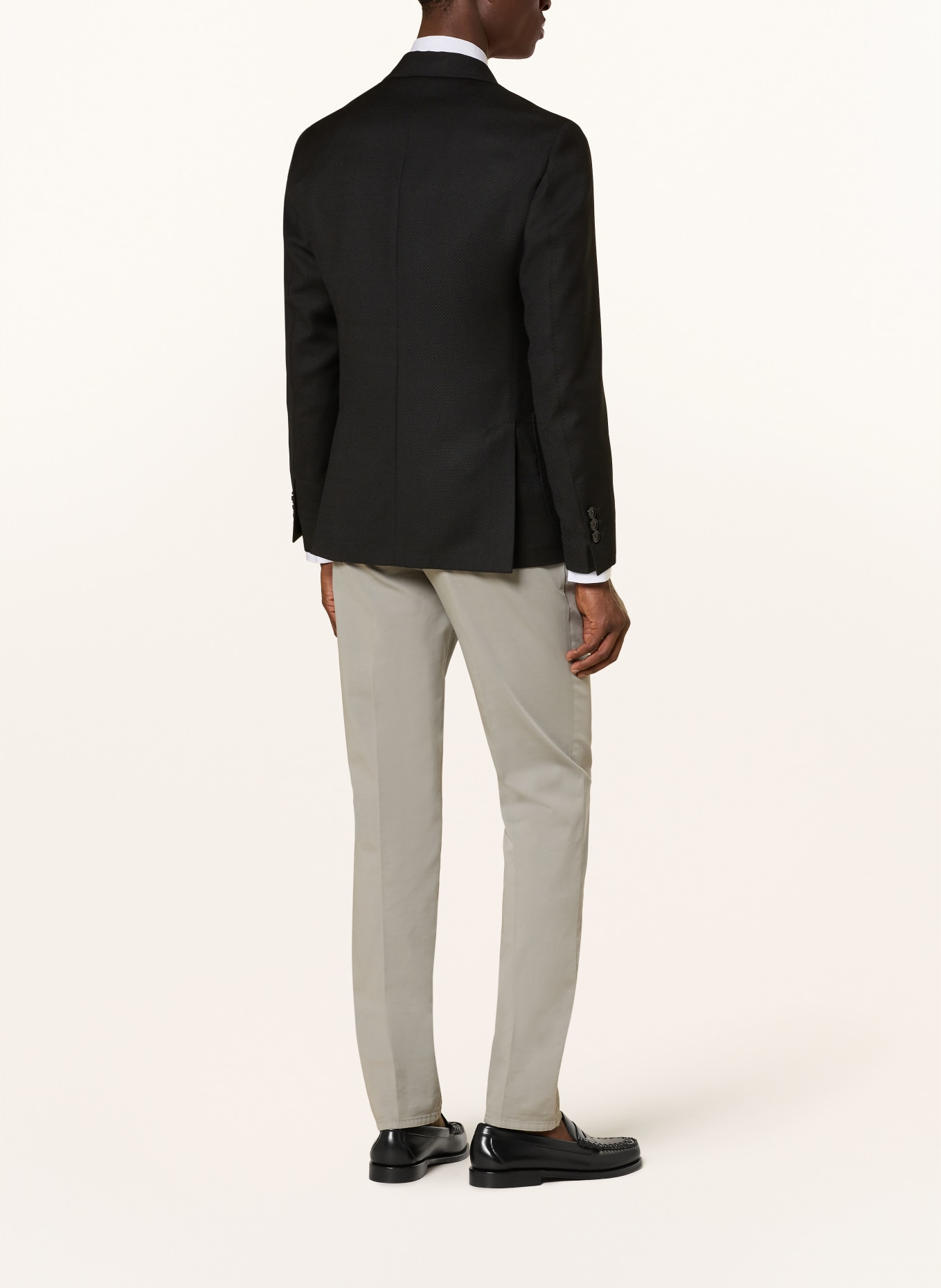 LARDINI Extra slim fit jacket: BLACK