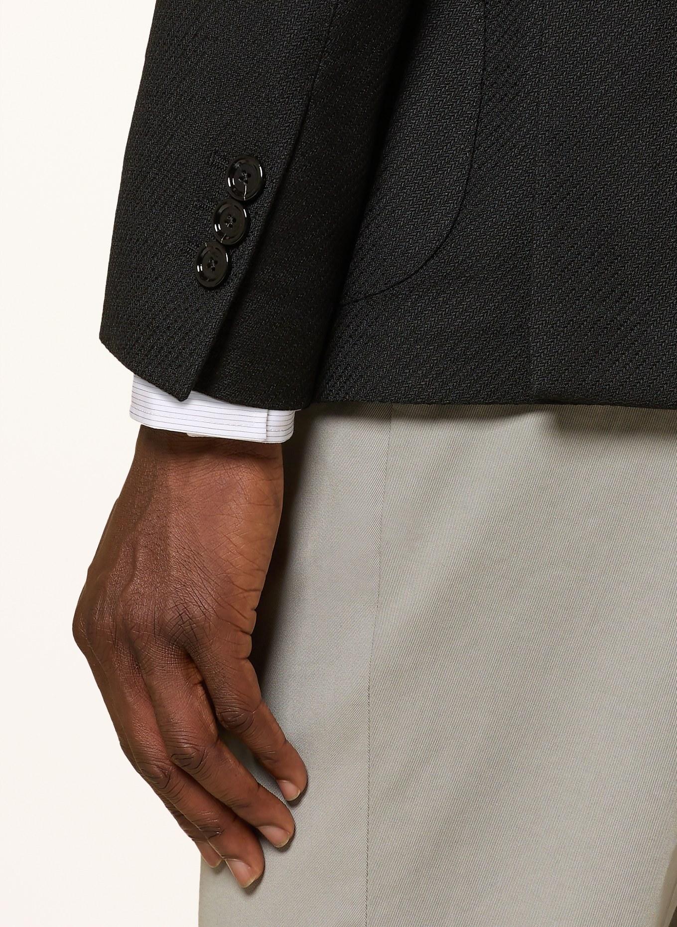 LARDINI Extra slim fit jacket: BLACK