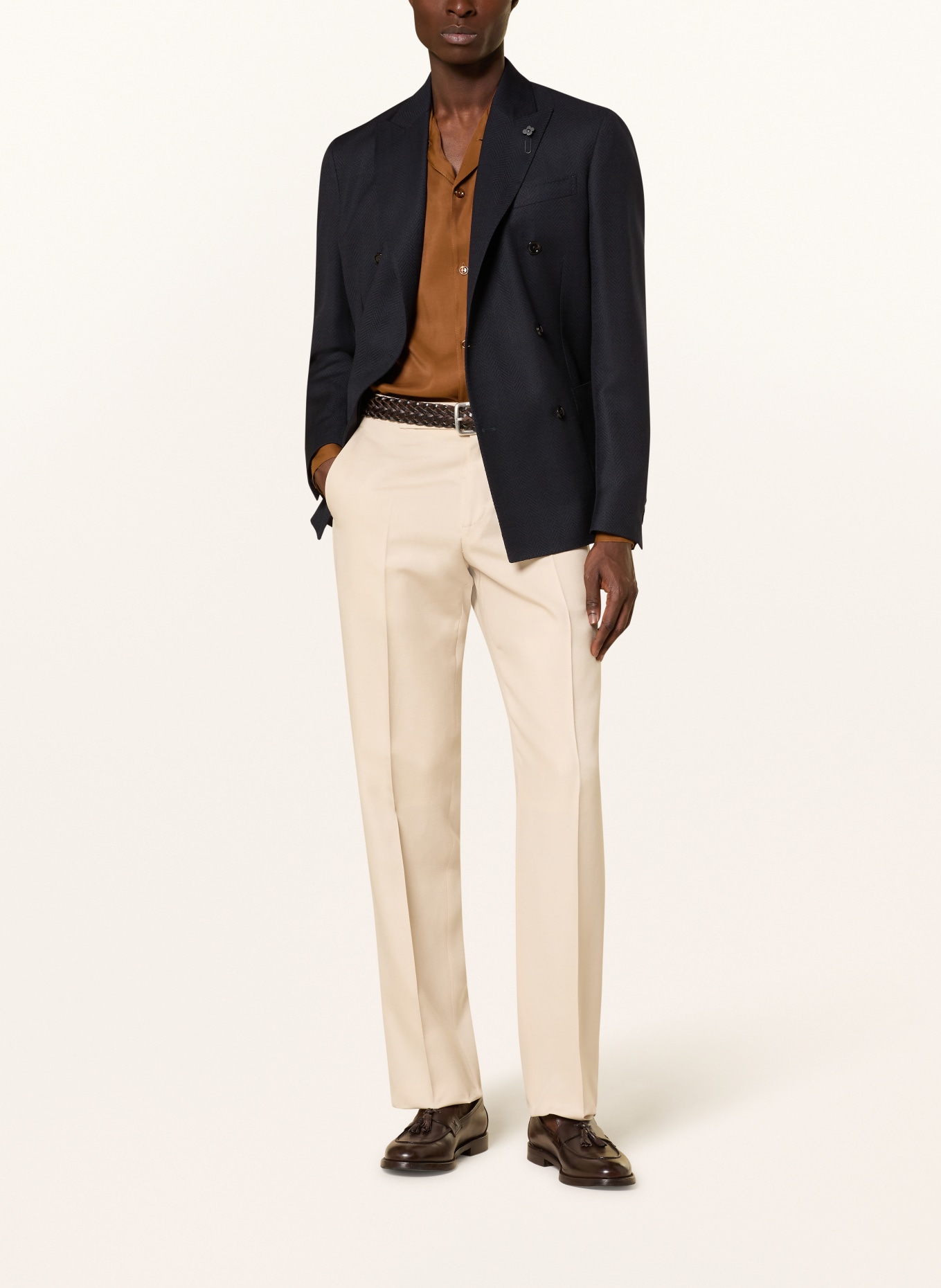 LARDINI Extra slim fit jacket: DARK BLUE