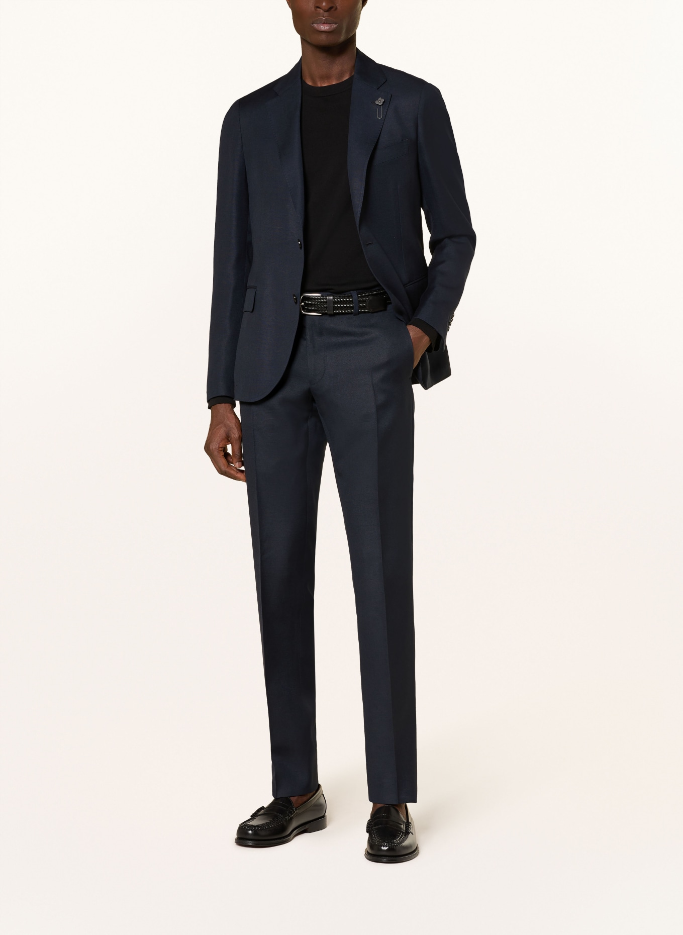 LARDINI Slim fit suit pants: 850 NAVY