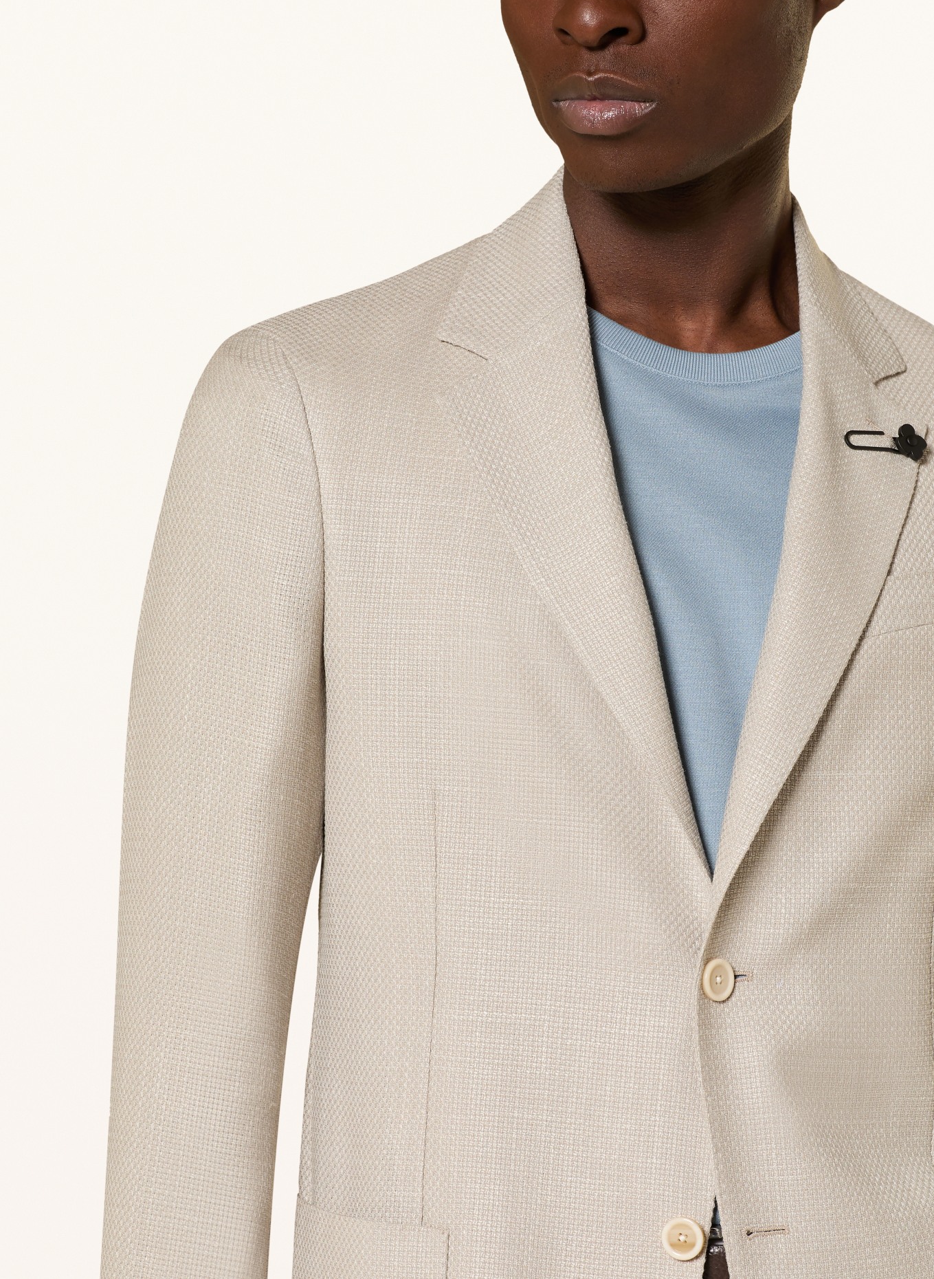 LARDINI Extra slim fit jacket: BEIGE
