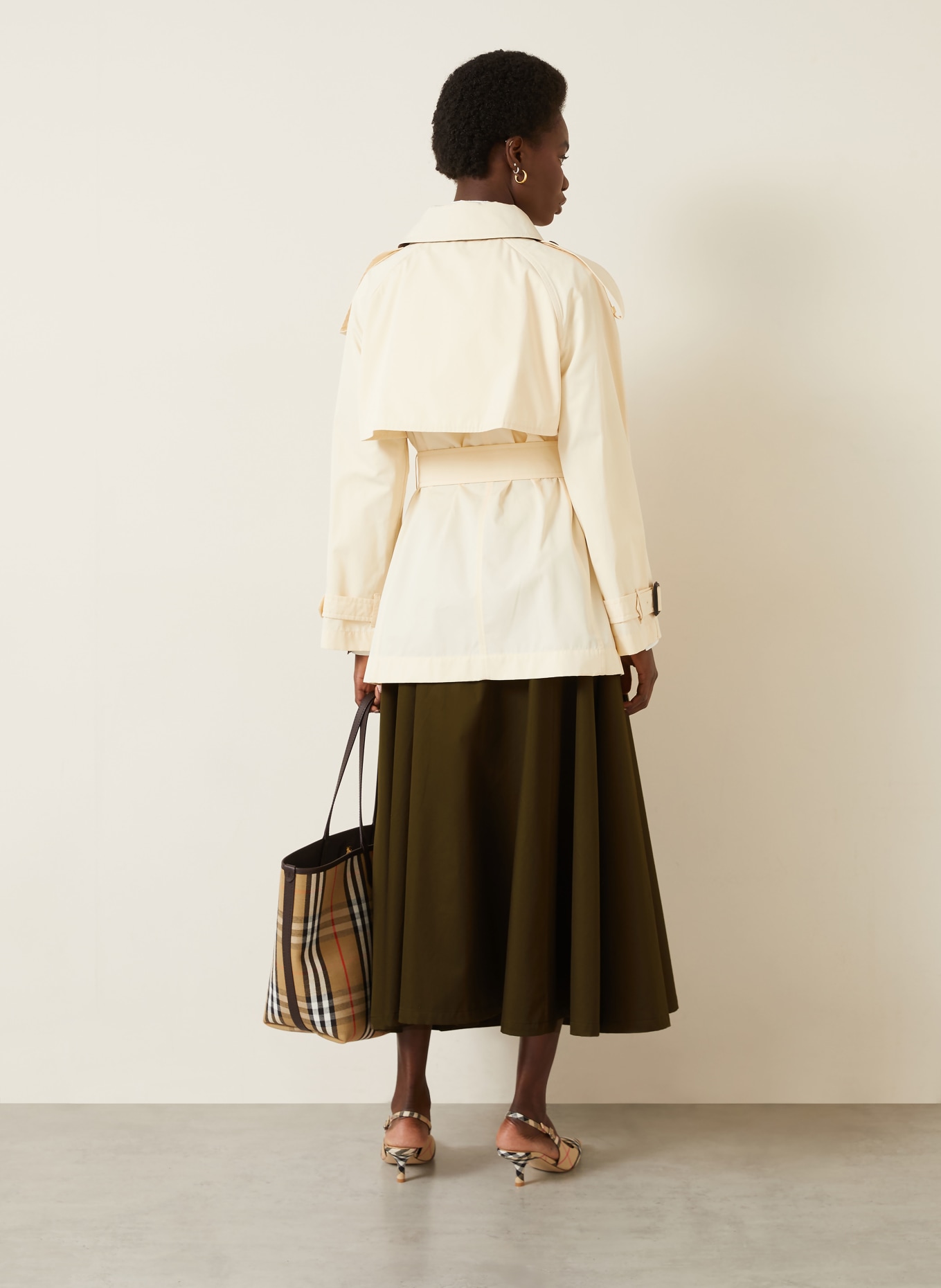 BURBERRY Spódnica kopertowa BRENDA: OLIWKOWY