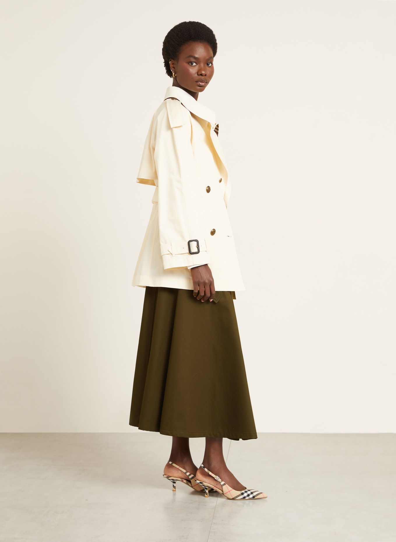 BURBERRY Spódnica kopertowa BRENDA: OLIWKOWY