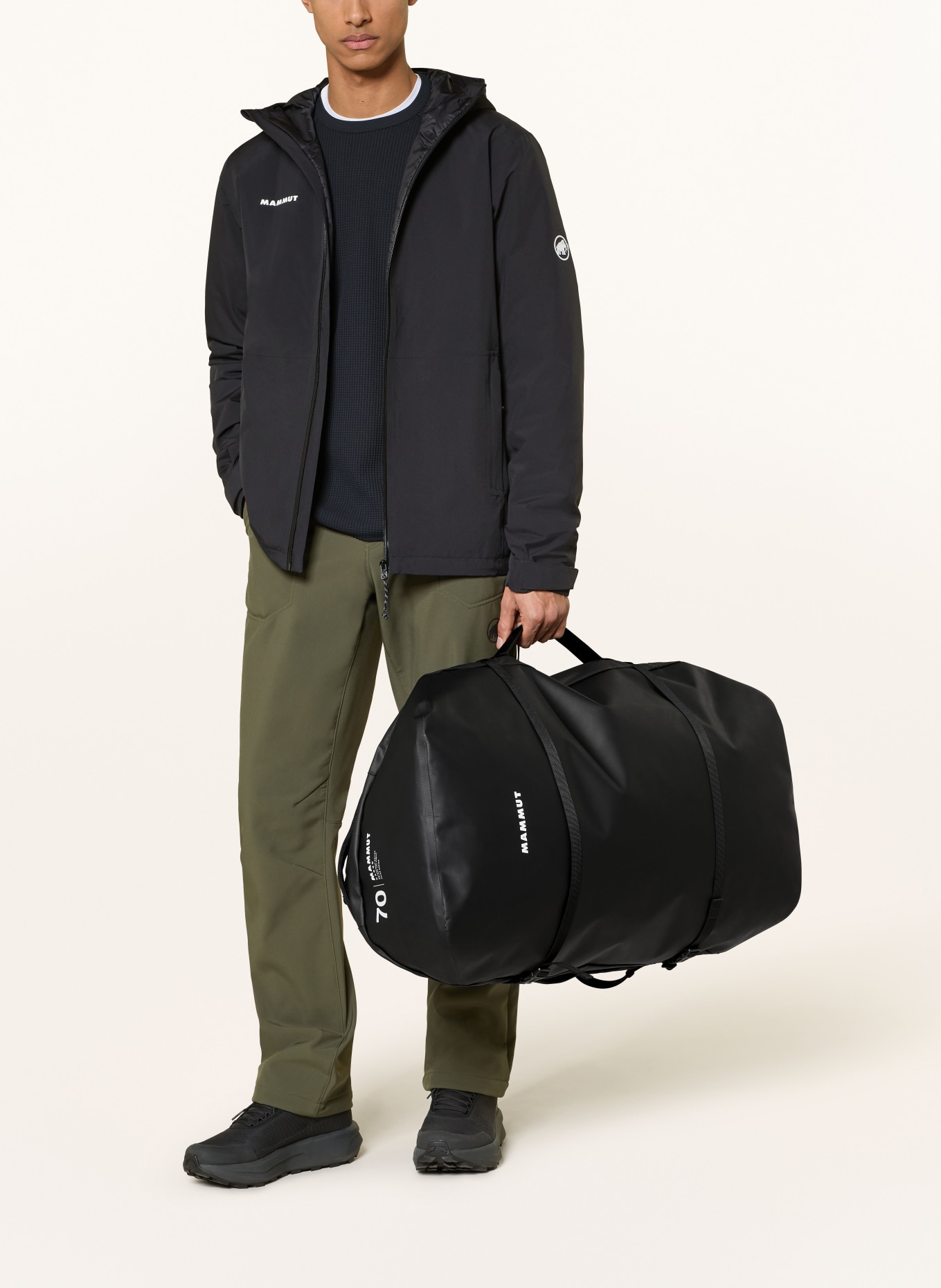 MAMMUT Sportovní taška CARGO 70 l: ČERNÁ