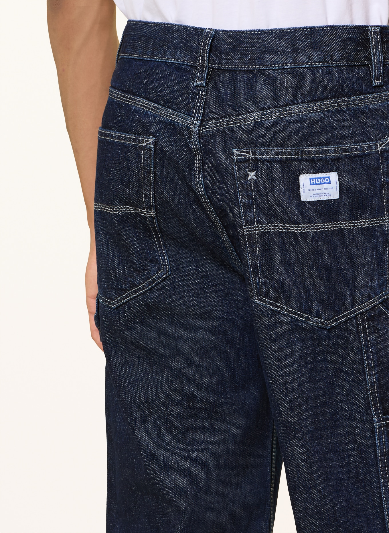 HUGO CARPENTER baggy fit jeans: 403 DARK BLUE