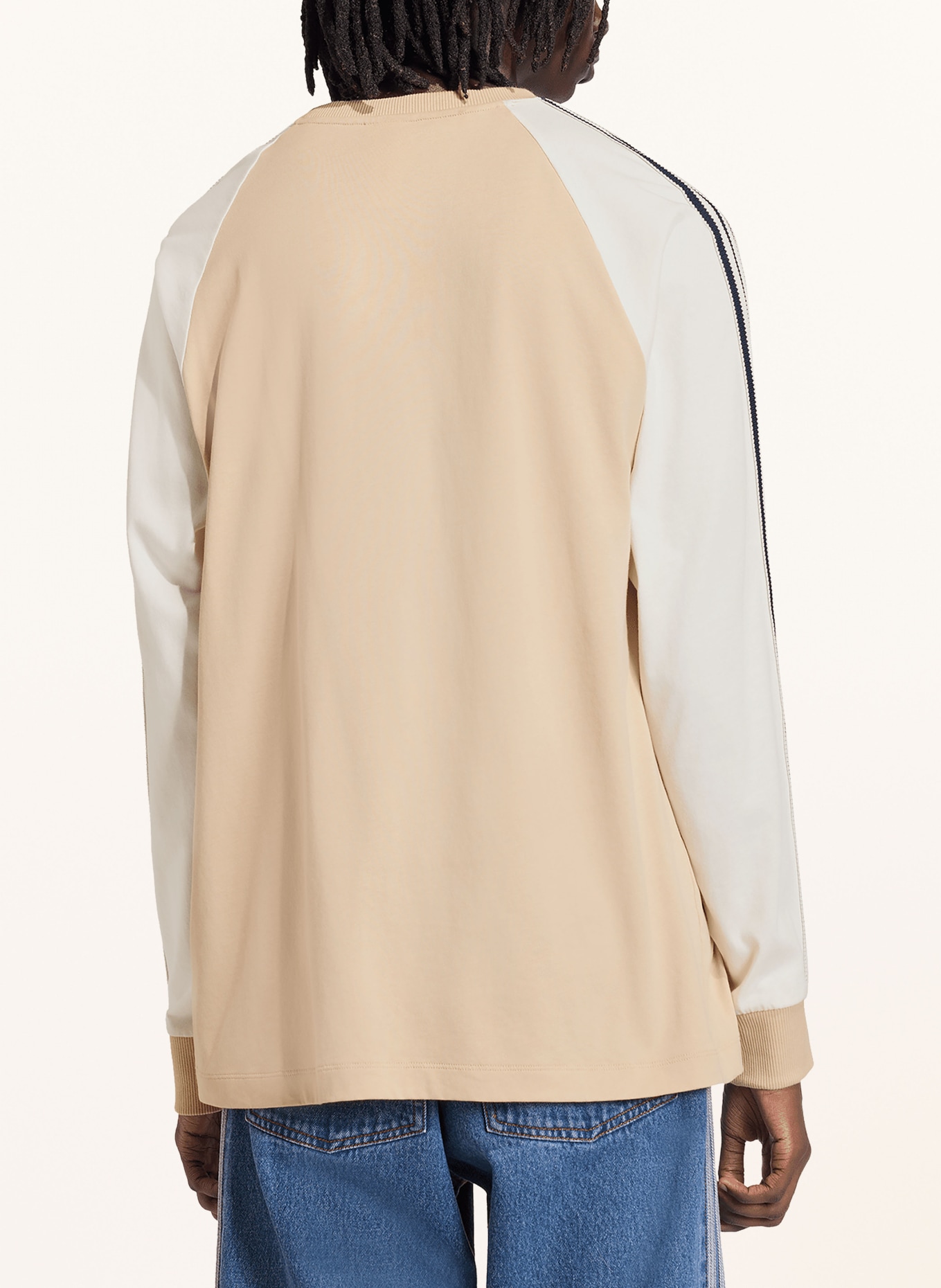 adidas Originals Long-sleeved shirt BRITCORE LONG SLEEVE CALI: BEIGE / WHITE / BLACK