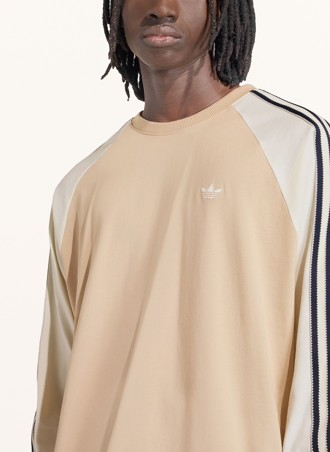 adidas Originals Long-sleeved shirt BRITCORE LONG SLEEVE CALI: BEIGE / WHITE / BLACK
