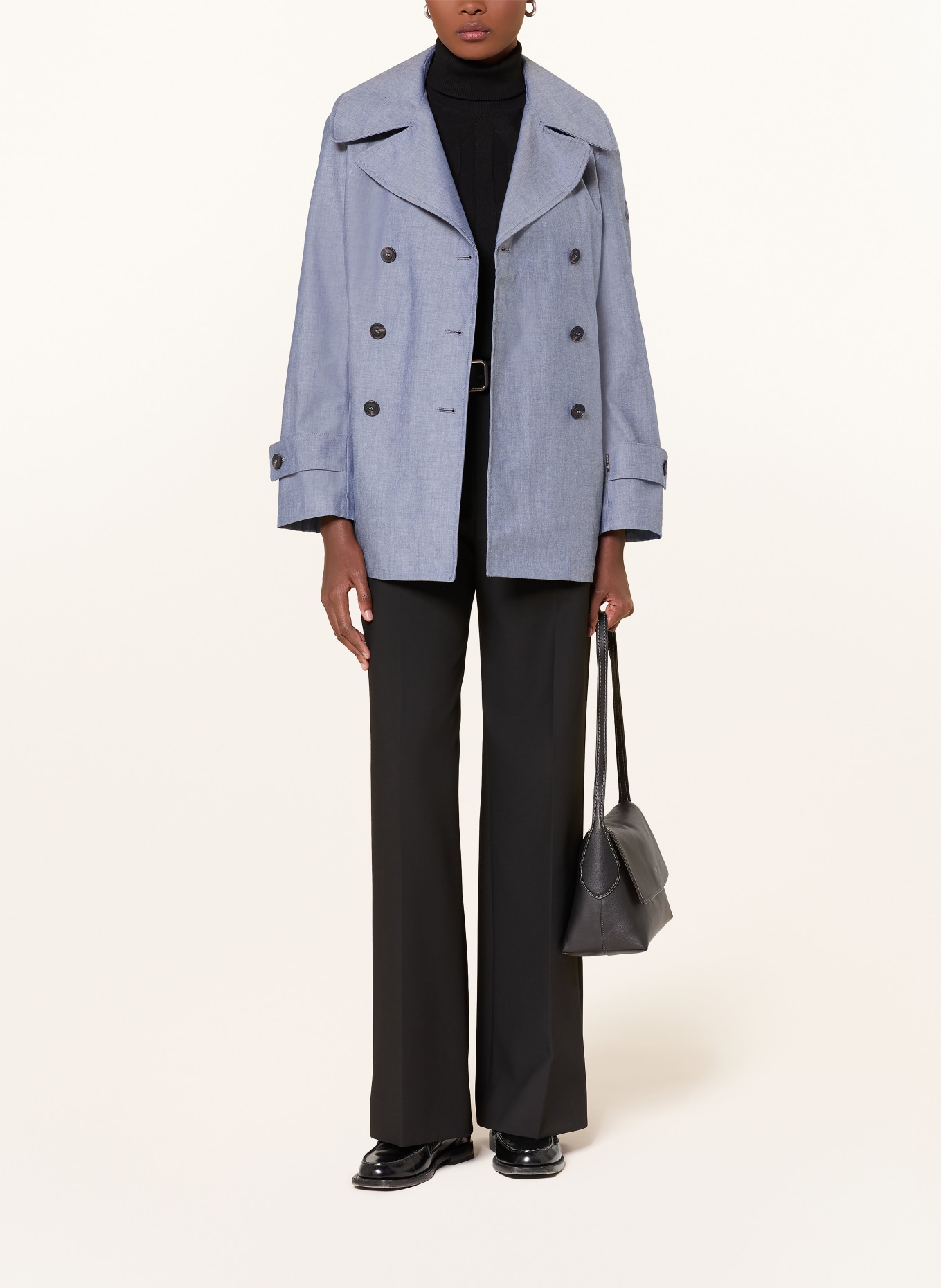 SAVE THE DUCK Trench-Jacke SELA in Jeansoptik: BLAU