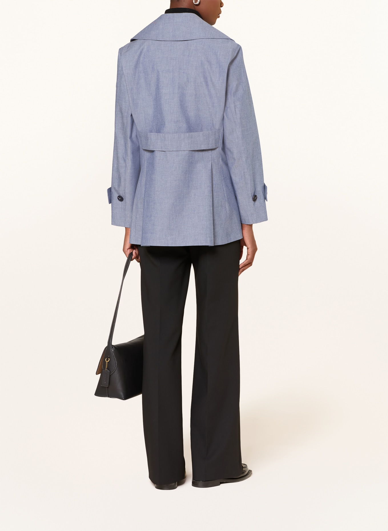 SAVE THE DUCK Trench-Jacke SELA in Jeansoptik: BLAU