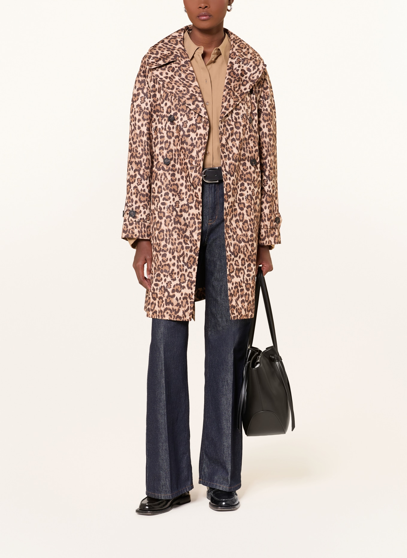 SAVE THE DUCK Trenchcoat TECLA: BEIGE / HELLBRAUN / DUNKELBRAUN